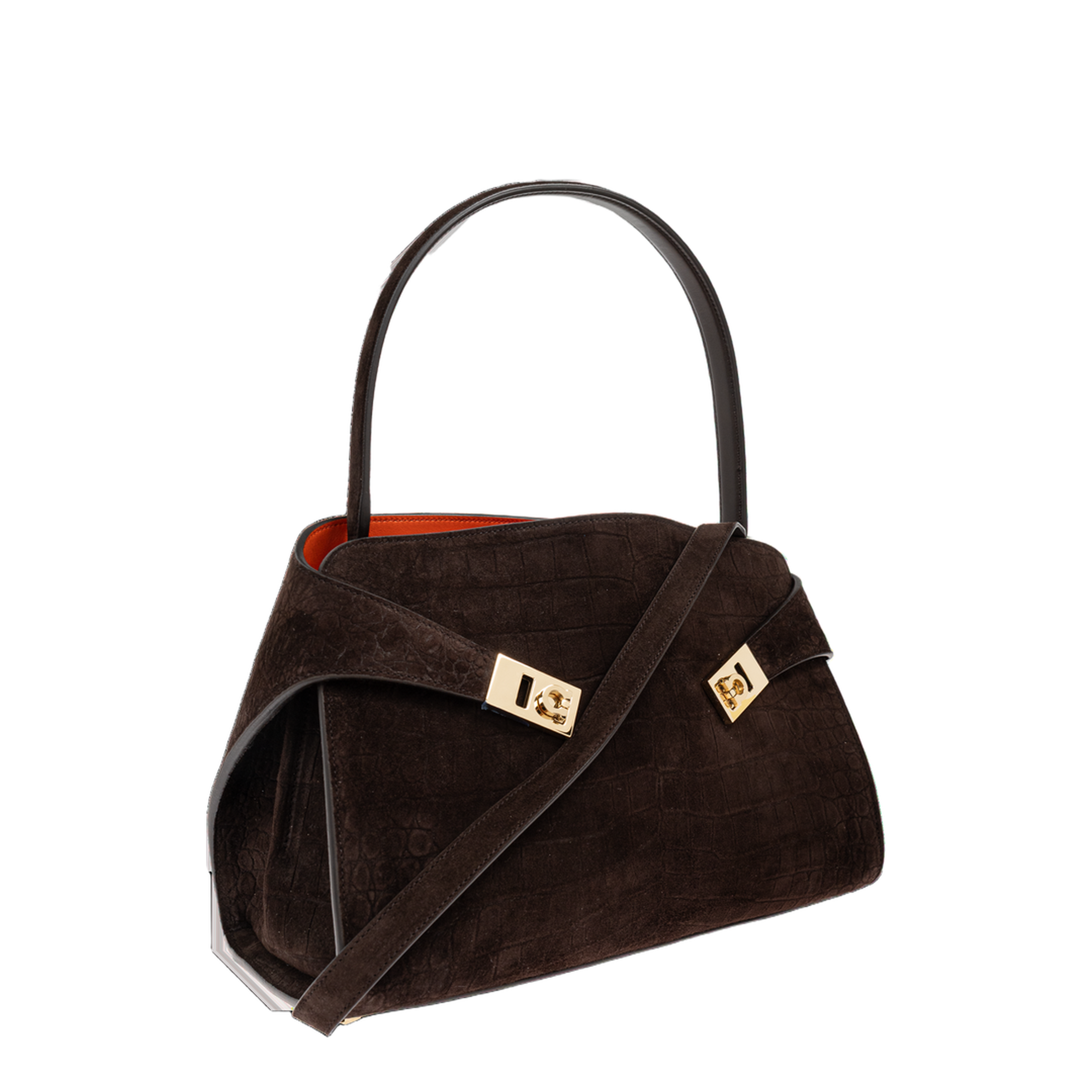 Hug Soft Medium Calfskin Shoulder Bags - Testa di Moro - Image 2