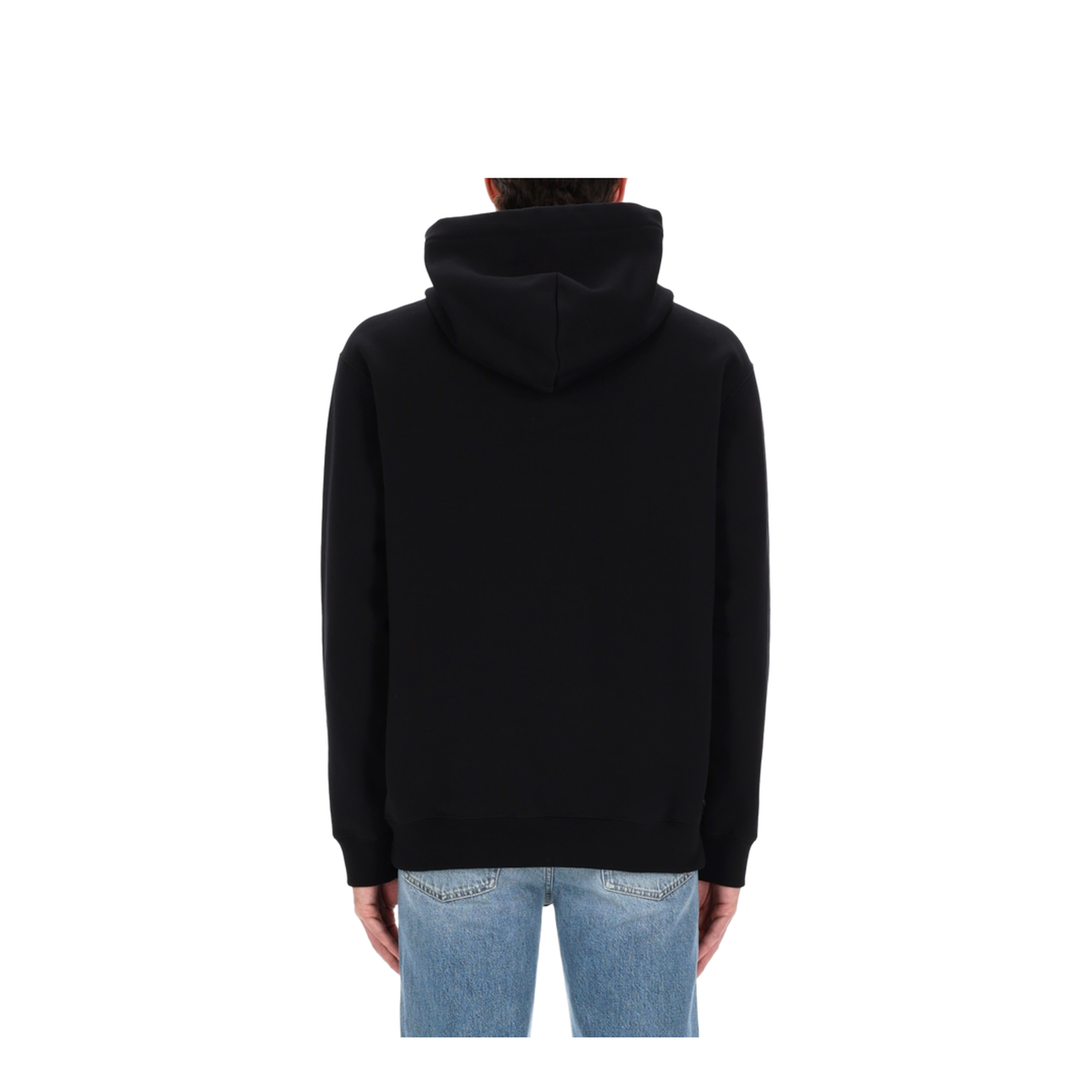 Cotton Jersey Sweatshirt with Print in Black - Image 4