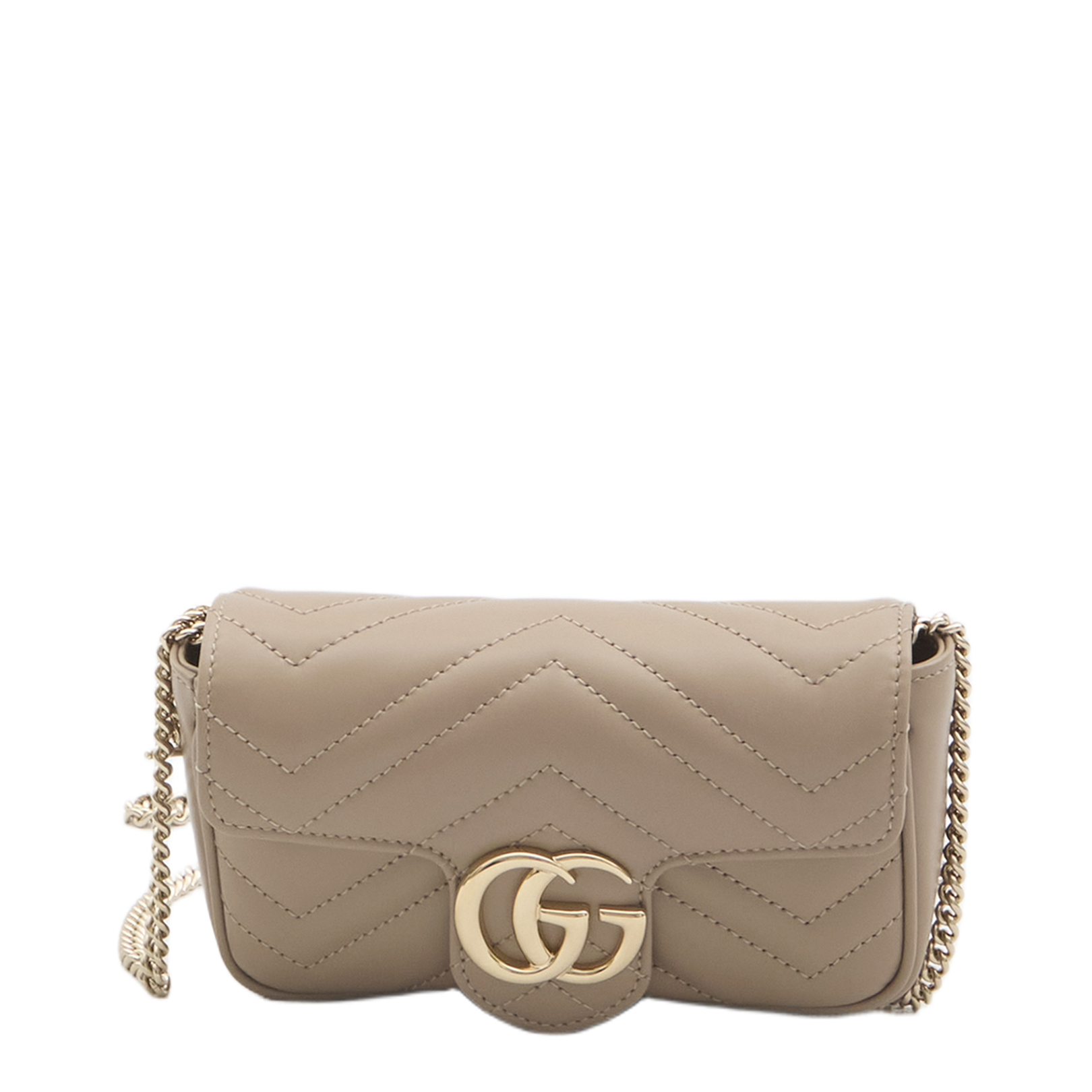 GG Marmont Mini Leather Bag - Beige - Image 1