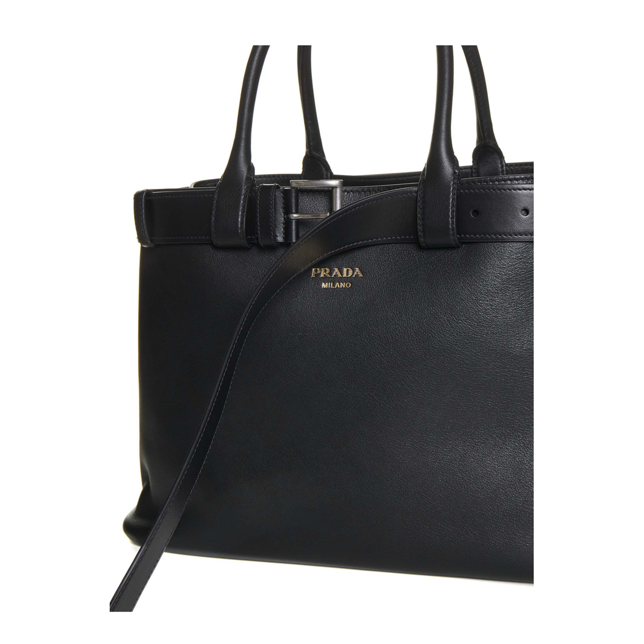 Buckle Large Leather Handbag - Image 5