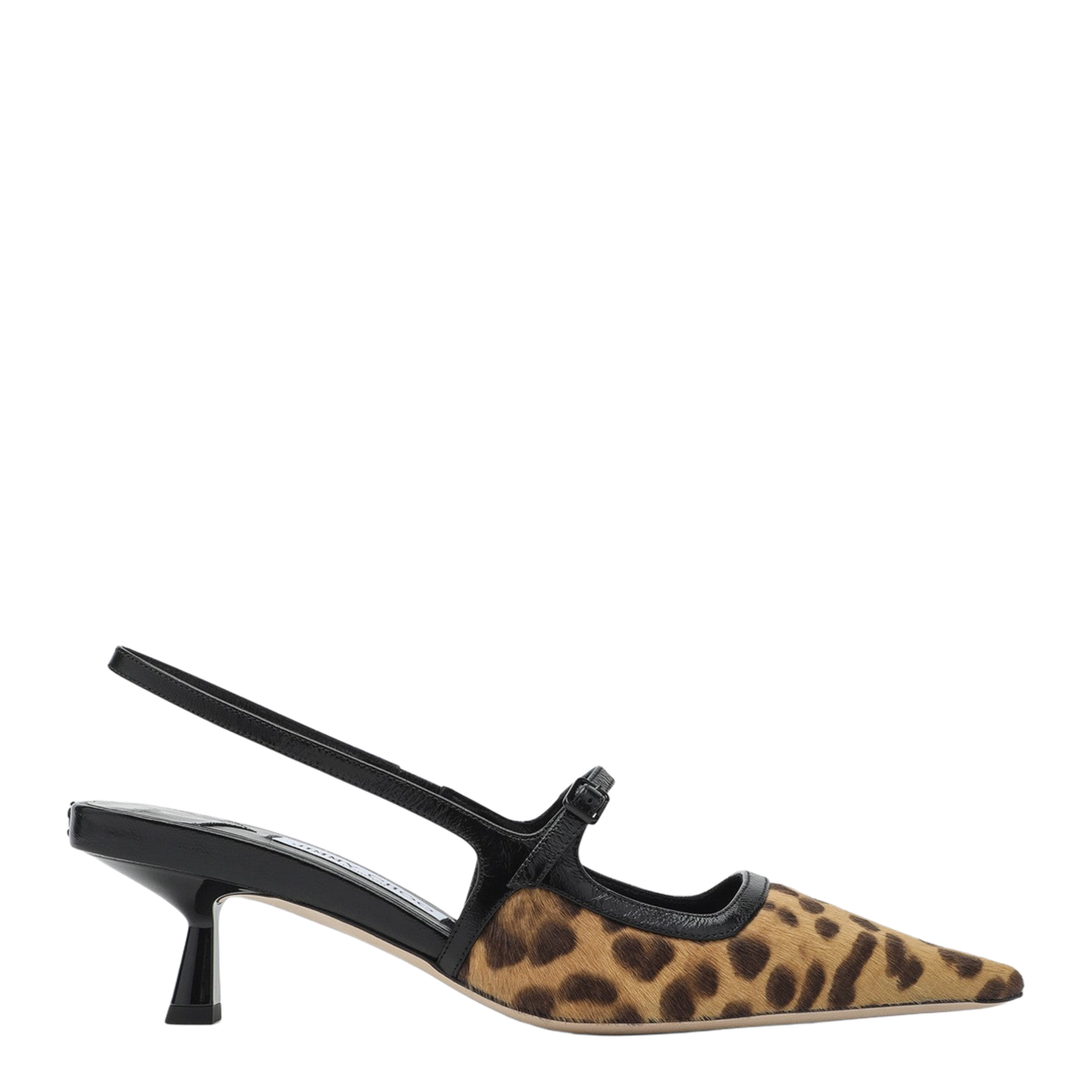 Slingback in Leopard Print Pony Skin - Image 1