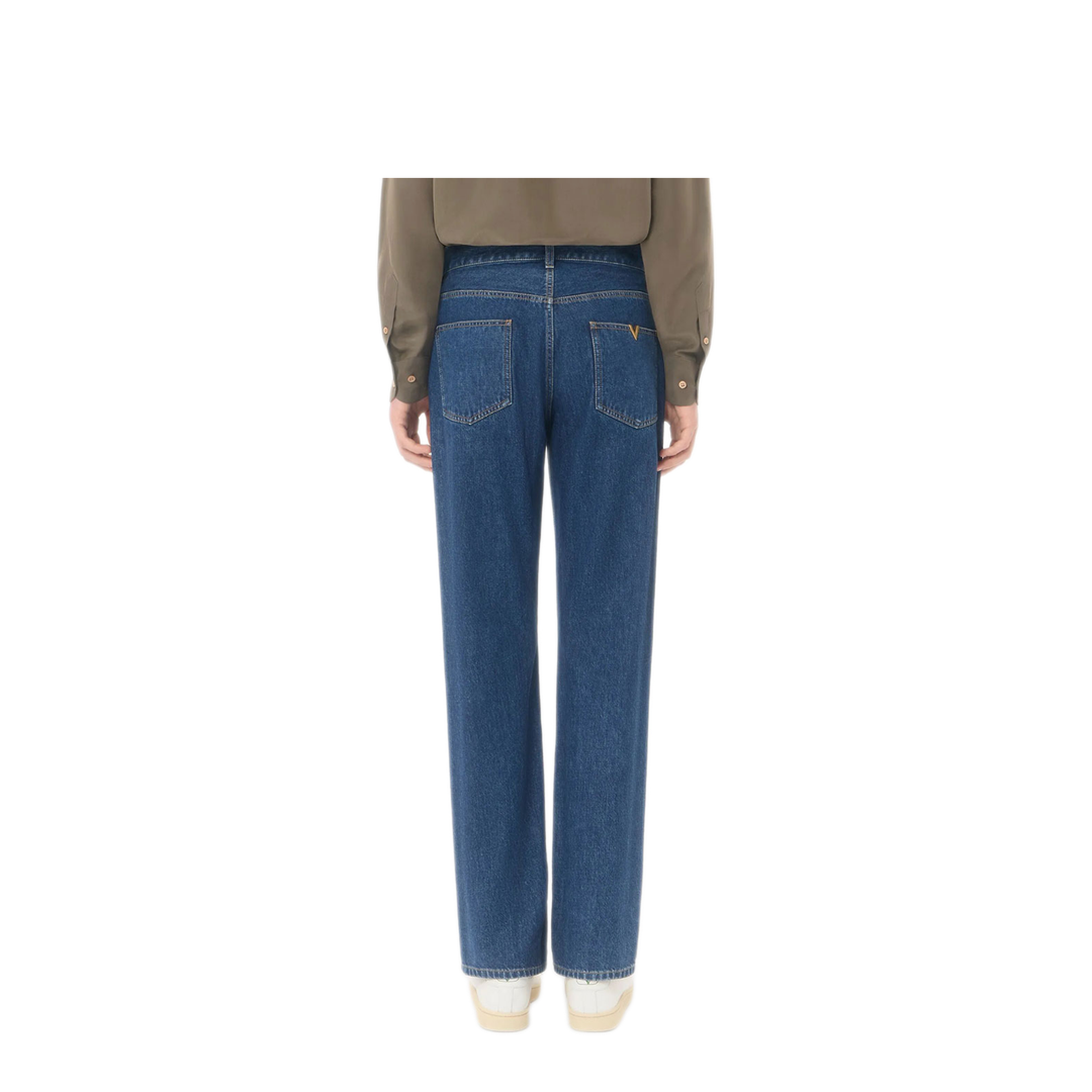 Denim Trousers With Vgold - Image 3