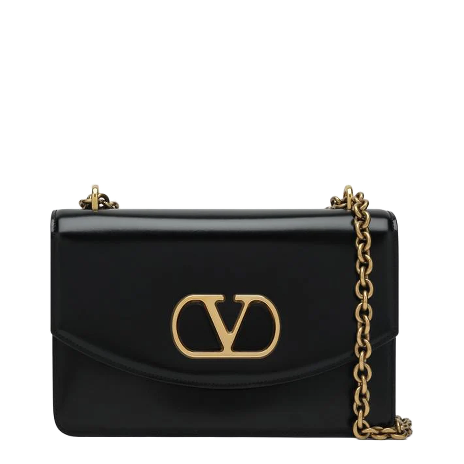 Black Leather Shoulder Bag - Image 1