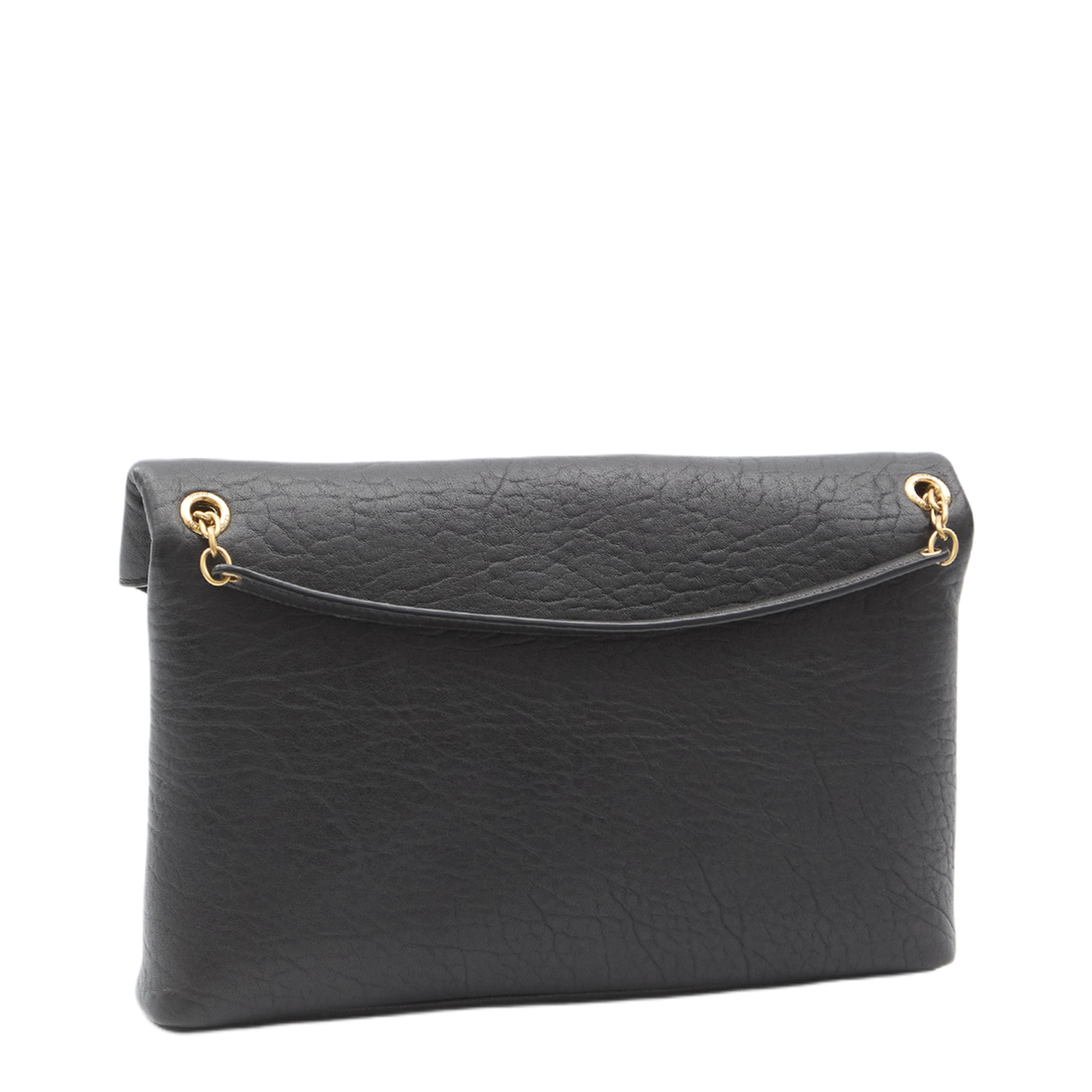 Cassandre Medium Lambskin Pouch on Chain - Black - Image 2