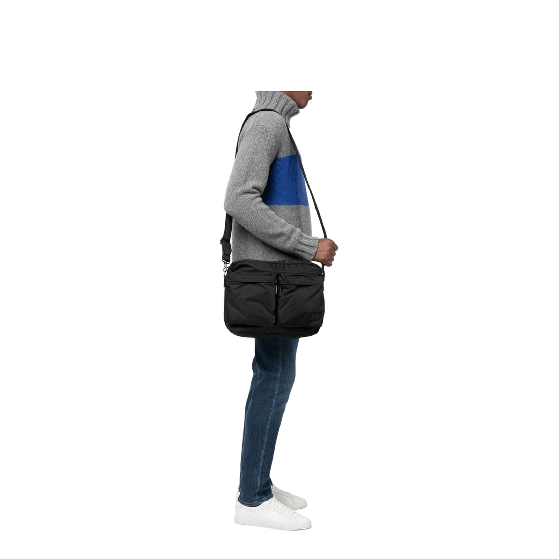 FORCE Nylon Shoulder Bag - Black - Image 5