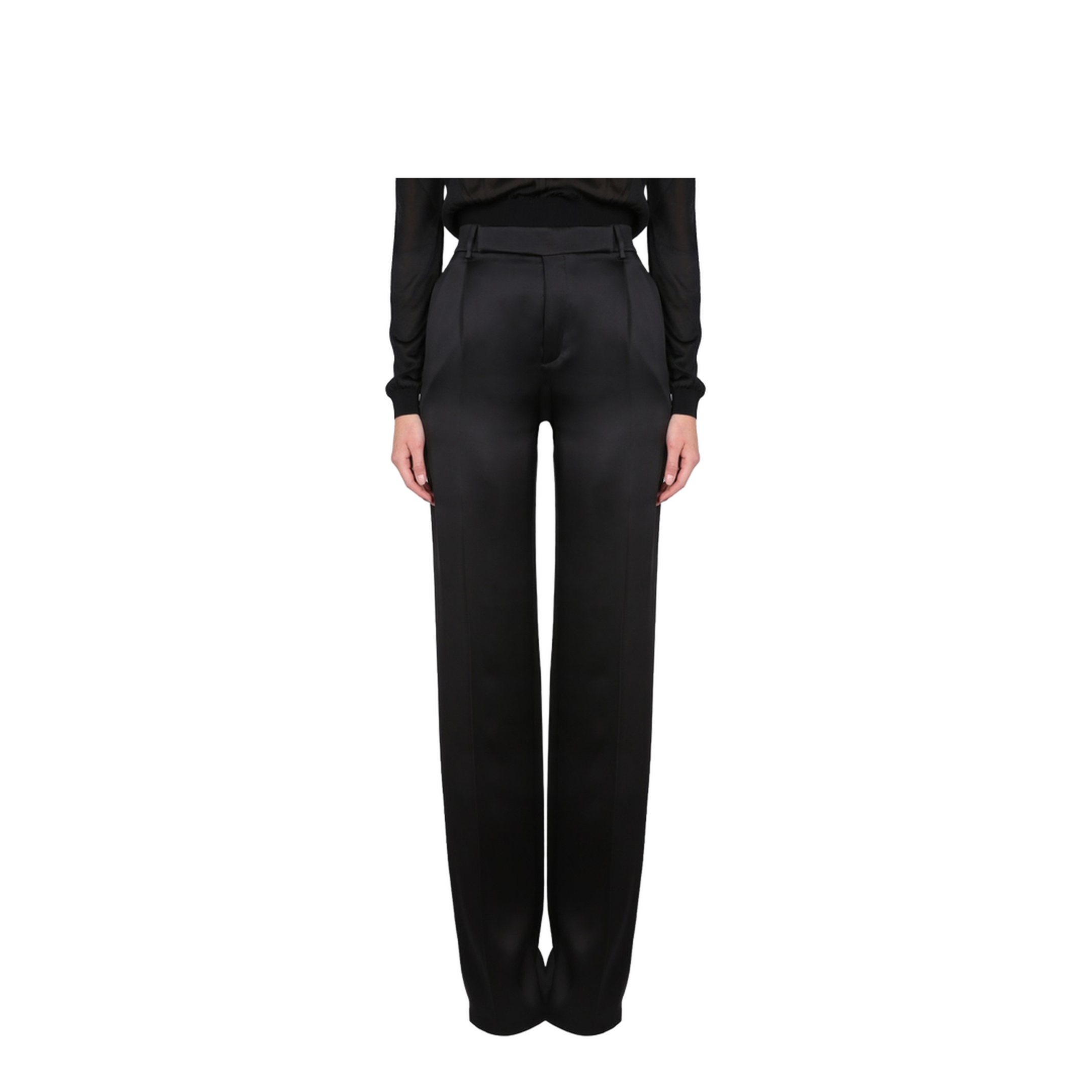 Satin Flared Pants - Image 1