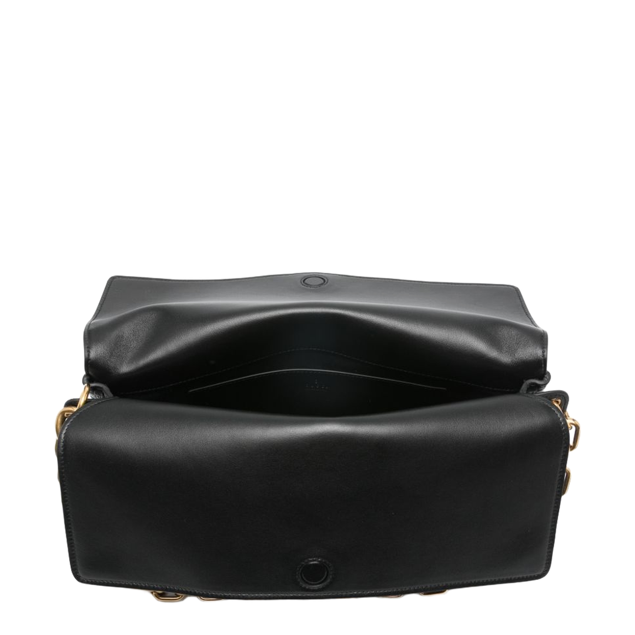 Large GG Leather Shoulder Bag - Black - Image 5