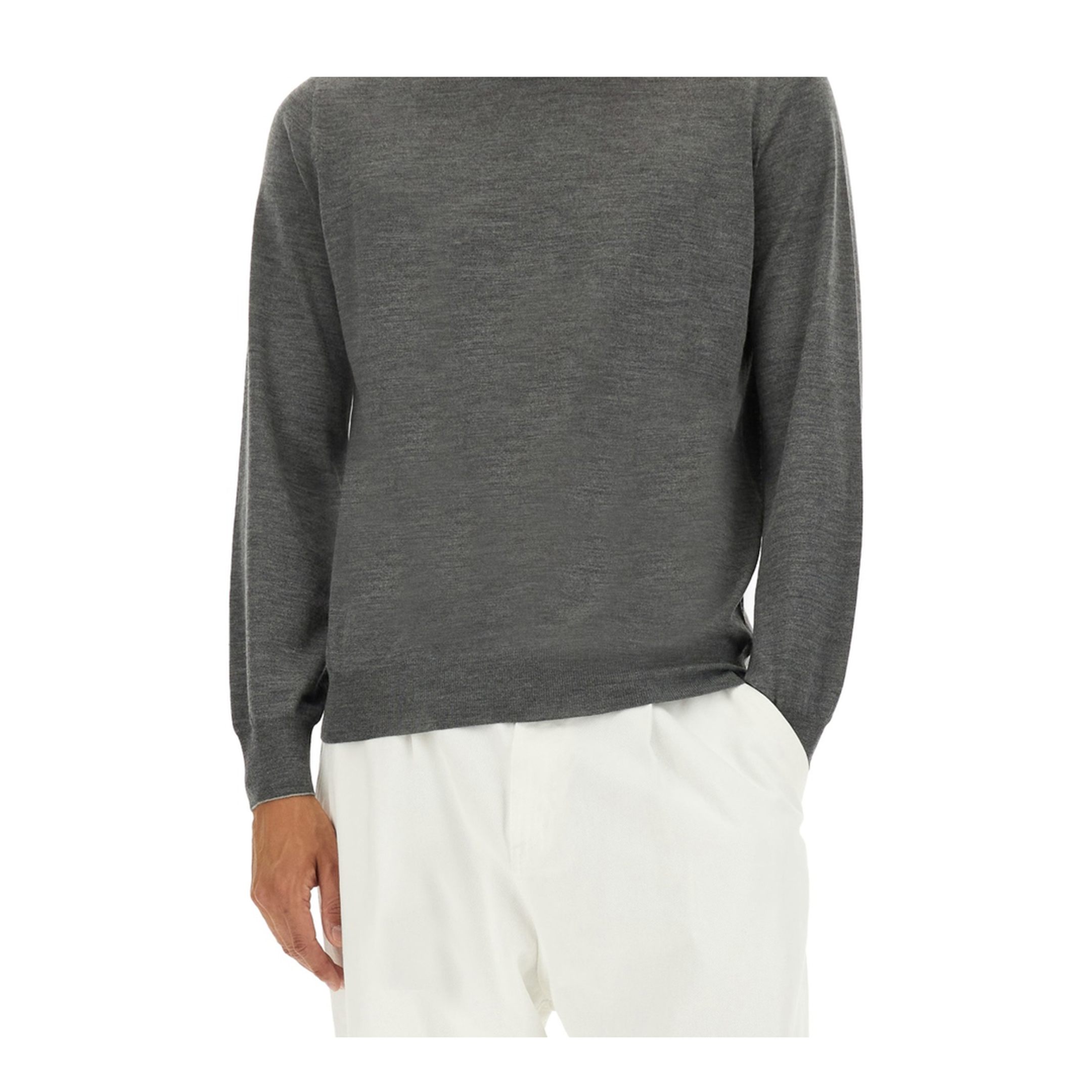 Wool Turtle-Neck Sweater - Grey - Image 4