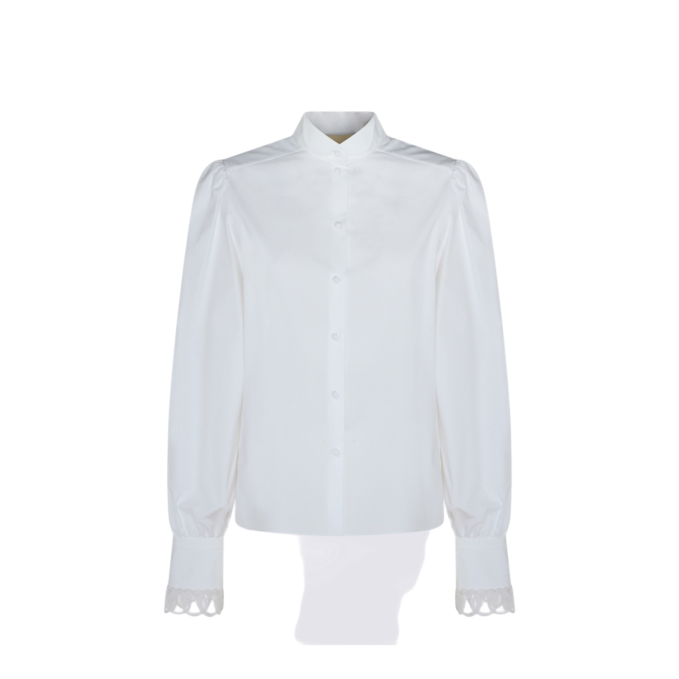 White Cotton Poplin Shirt - Image 2