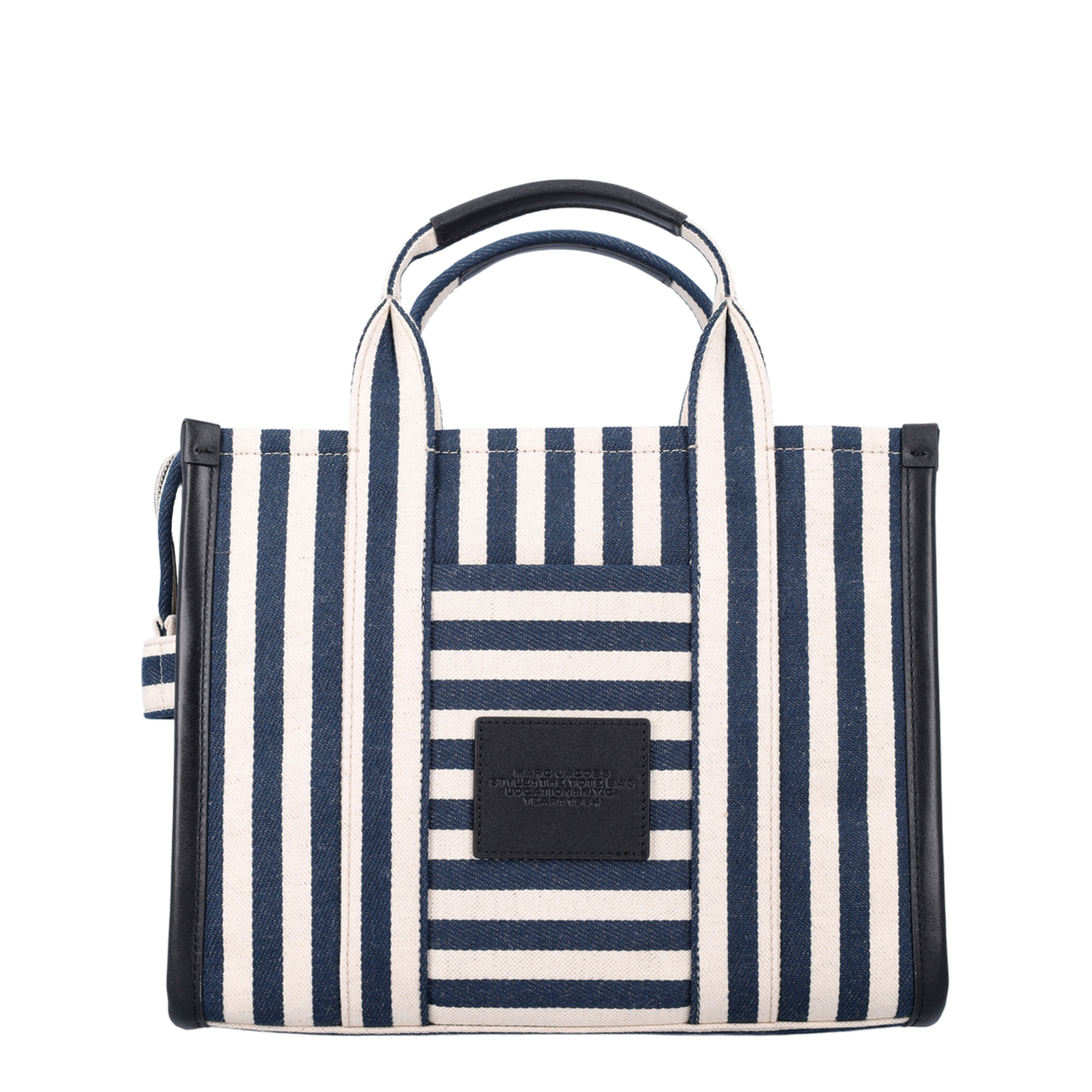 The Stripe Canvas Medium Canvas Tote Bag - Blue Sea Multi - Image 3
