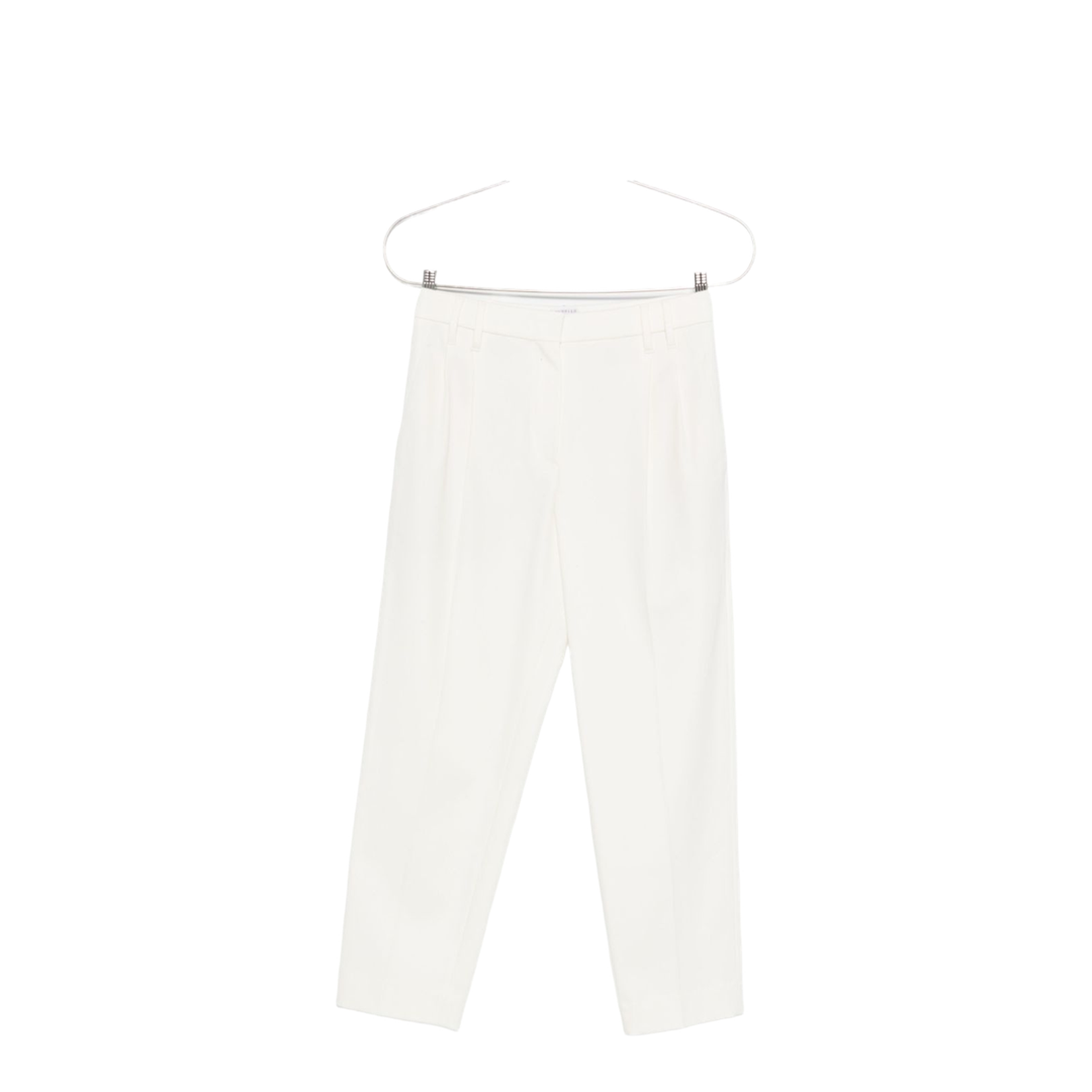 Stretch Cotton Cover Slouchy Trousers with Monili - Image 1