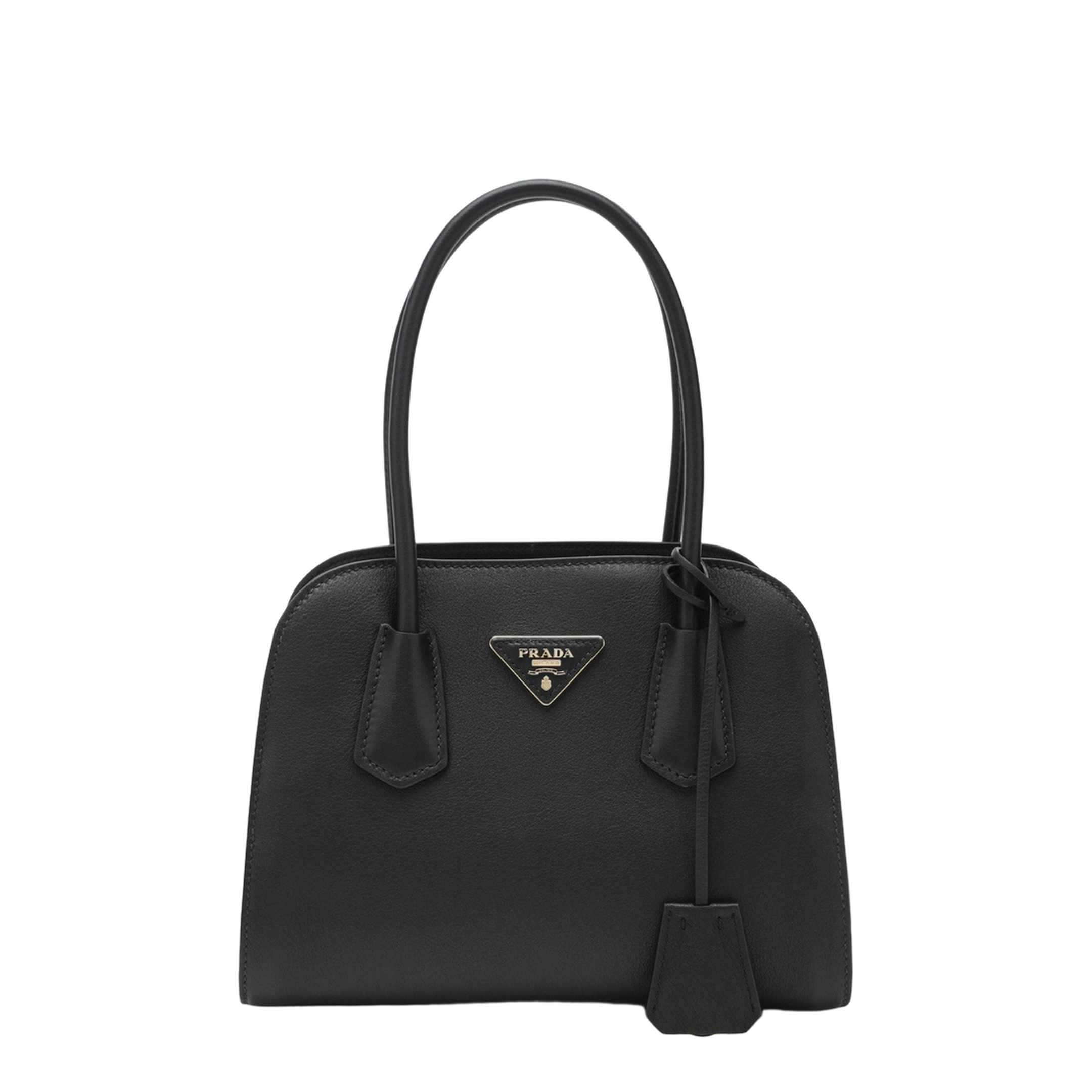 Medium Leather Tote Bags - Black - Image 1