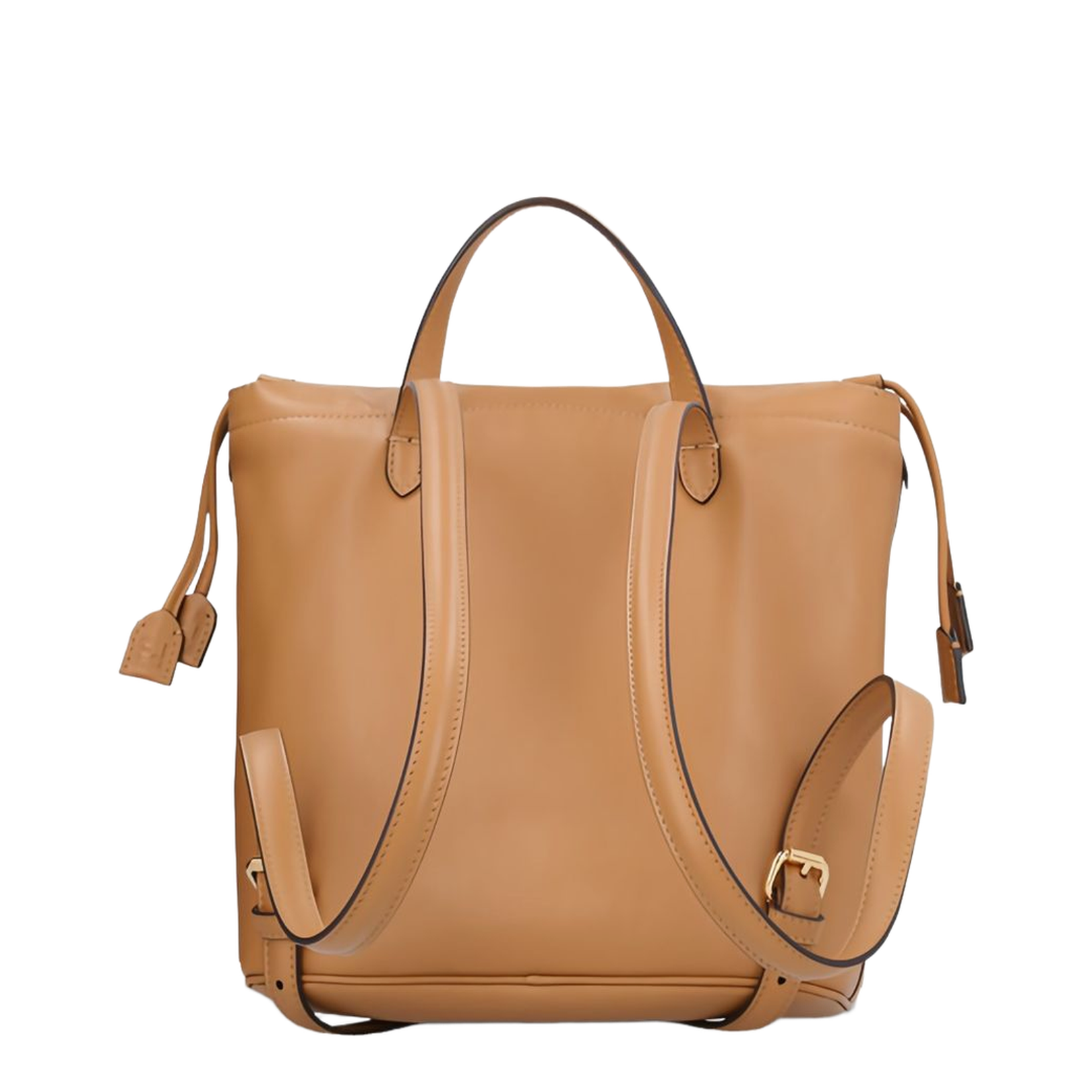 Leather Backpack Beige - Image 4