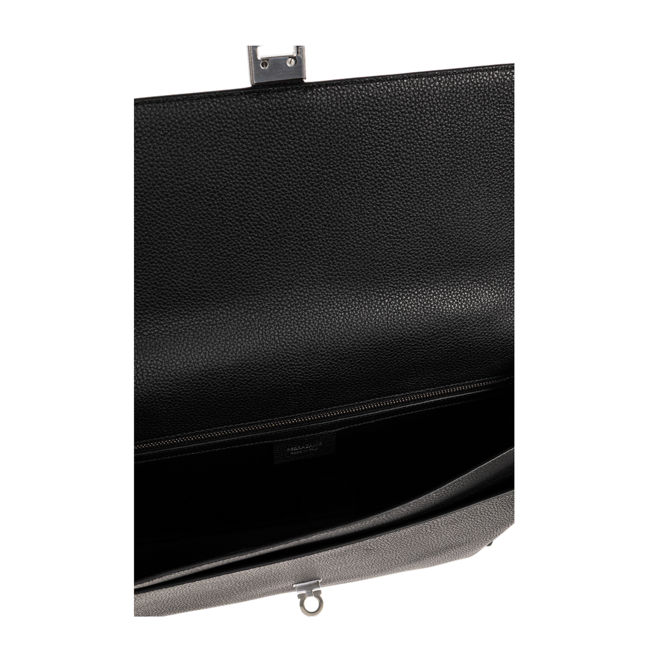 Hug Leather Briefcase - Black - Image 5