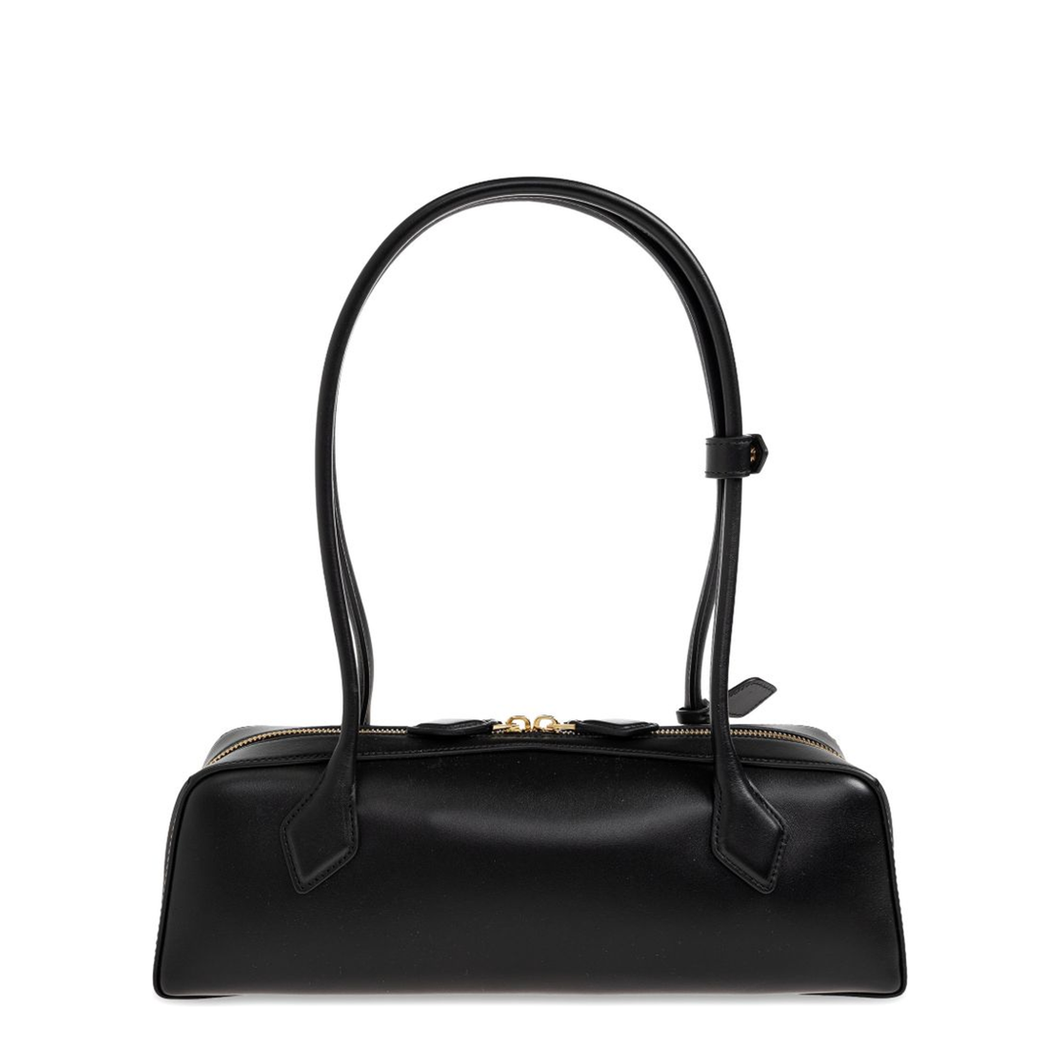 Le Teckel Medium Nubuk Shoulder Bag - Brown/Gold - Image 3