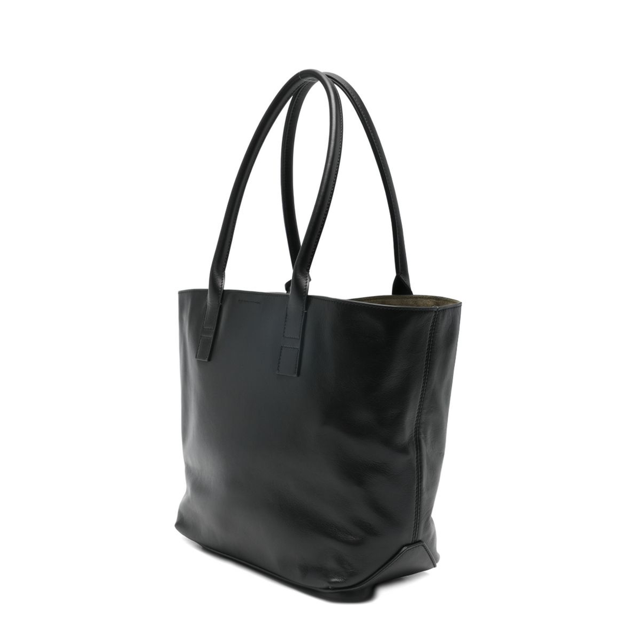 Address Small Calf Leather Tote Bag - Black - Image 2