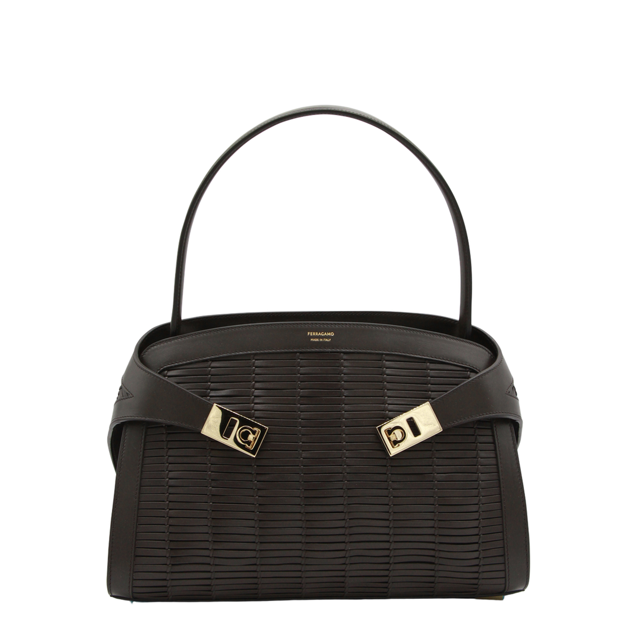 Hug Medium Calfskin Handbag - Dark Brown - Image 2