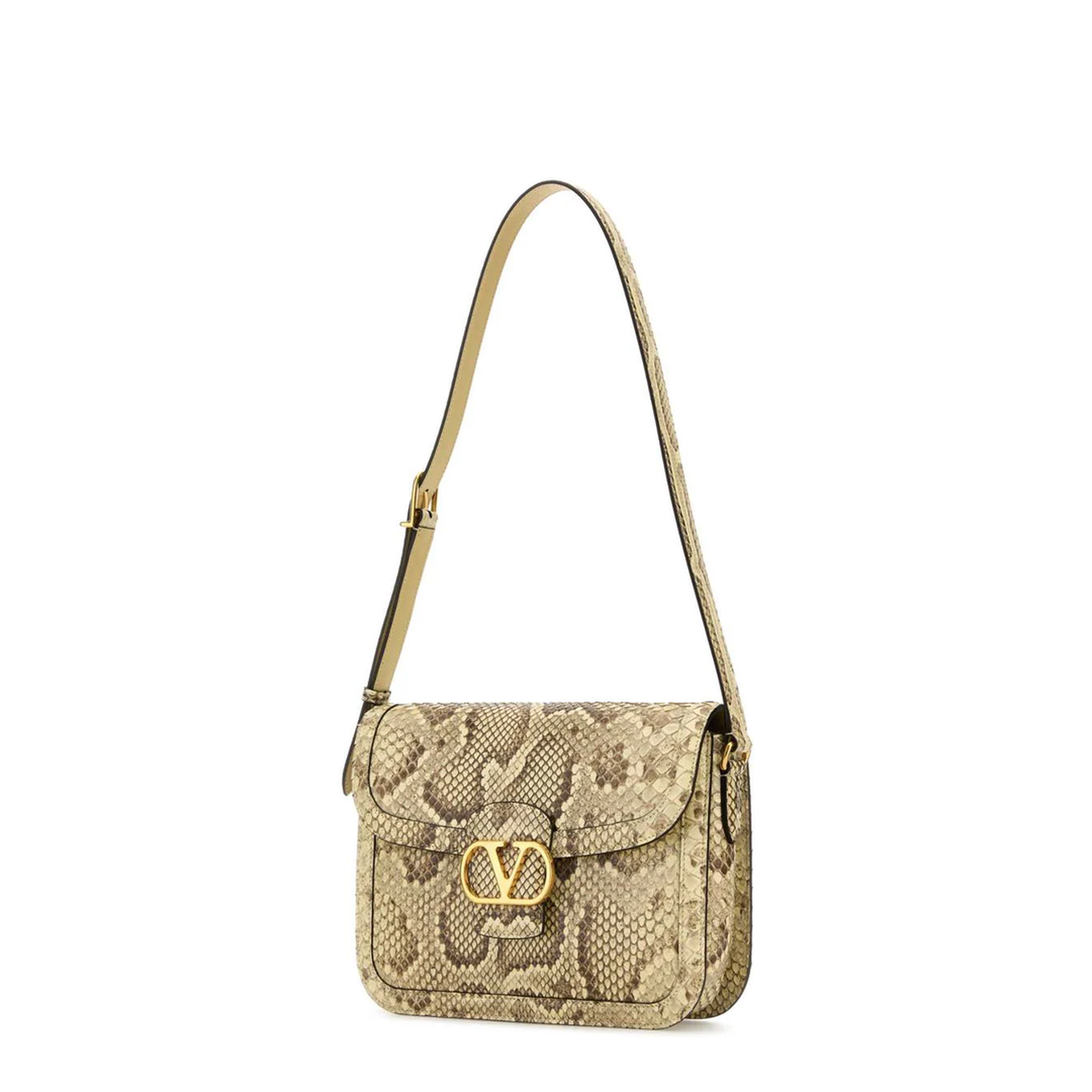 9to5 Medium Printed Leather Shoulder Bag - Cream/White - Image 2