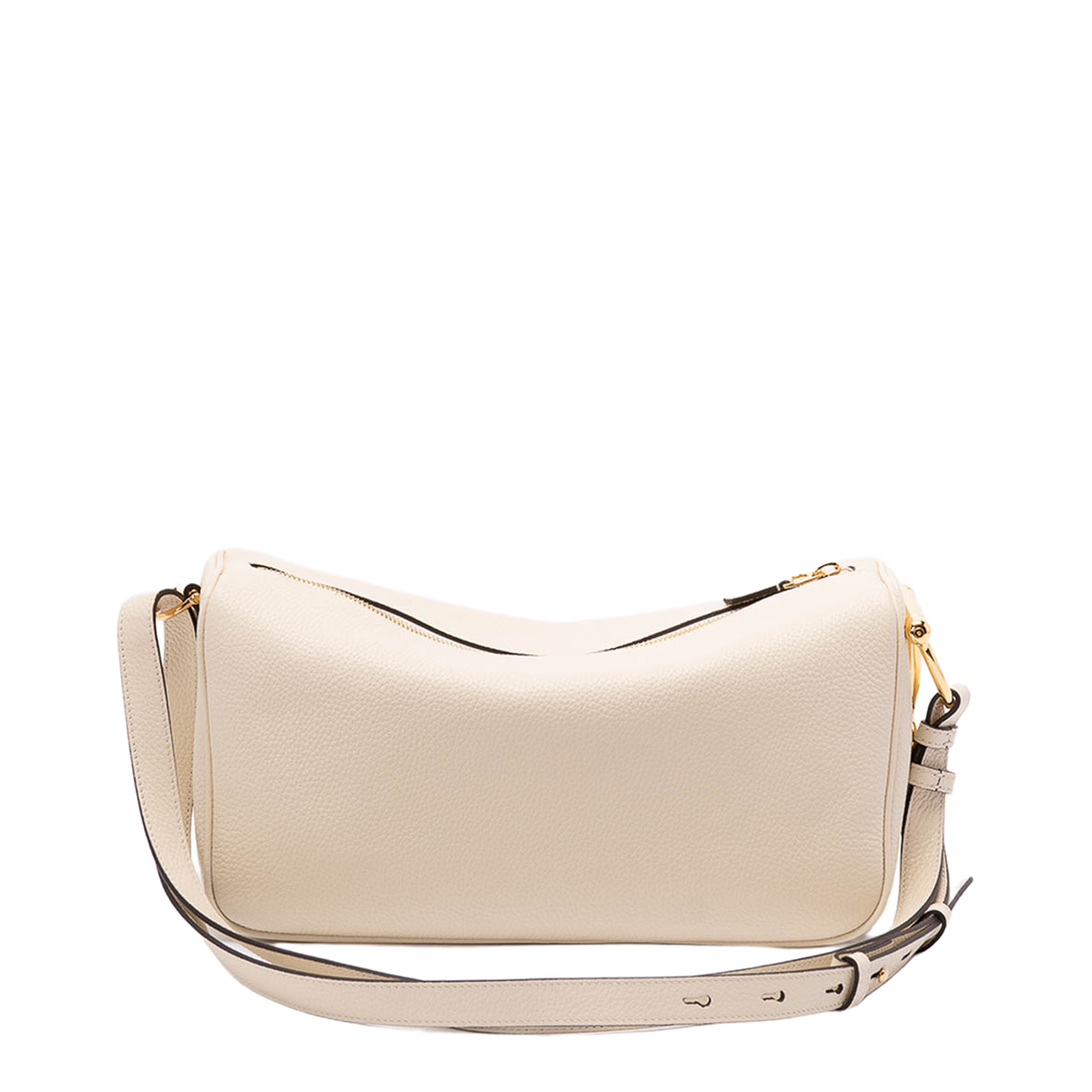 Half Horsebit Medium Calfskin Shoulder Bag - New Ivoire - Image 1