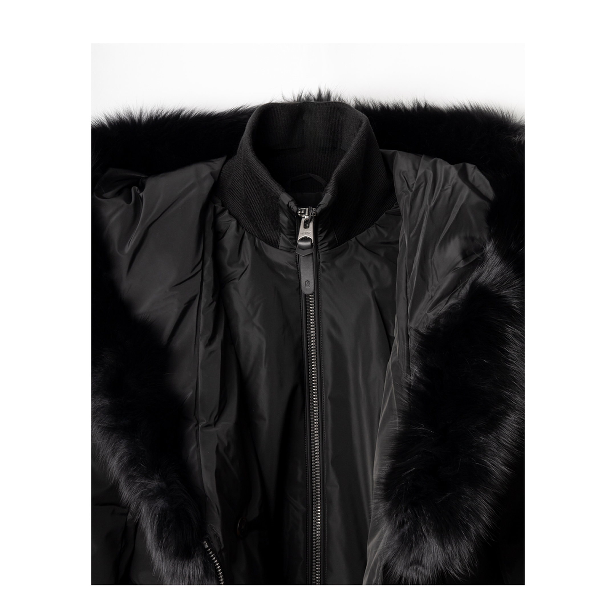 Black Polyester Down Jacket - Image 7