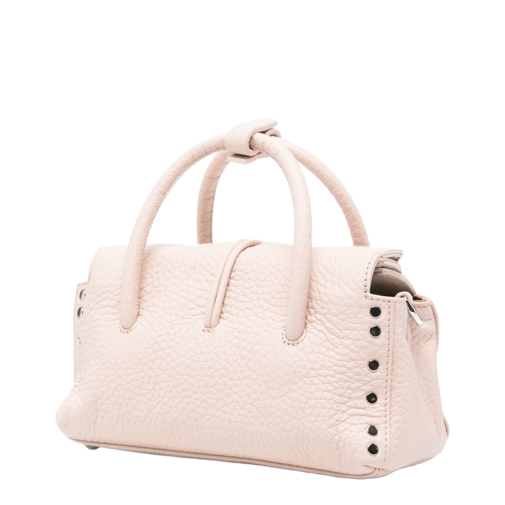 Zanellato Dotta Centauro Baby Bag in Hammered Leather - Pink Callas - Image 4