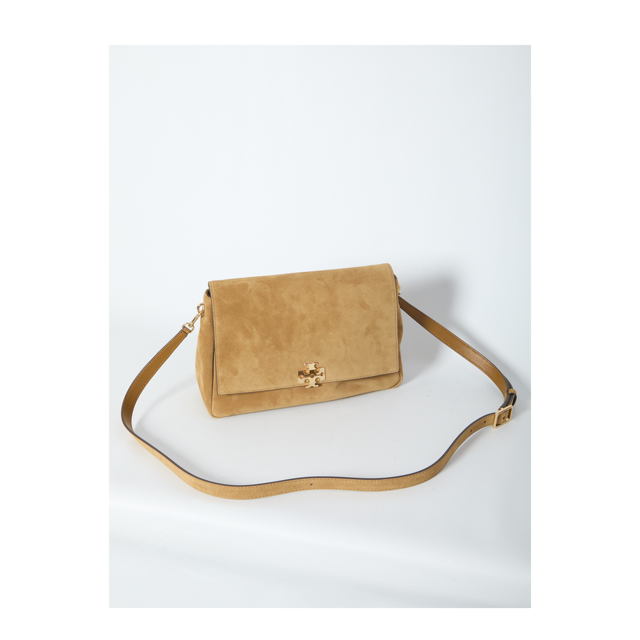Charlie Suede Shoulder Bag - Toffee - Image 4