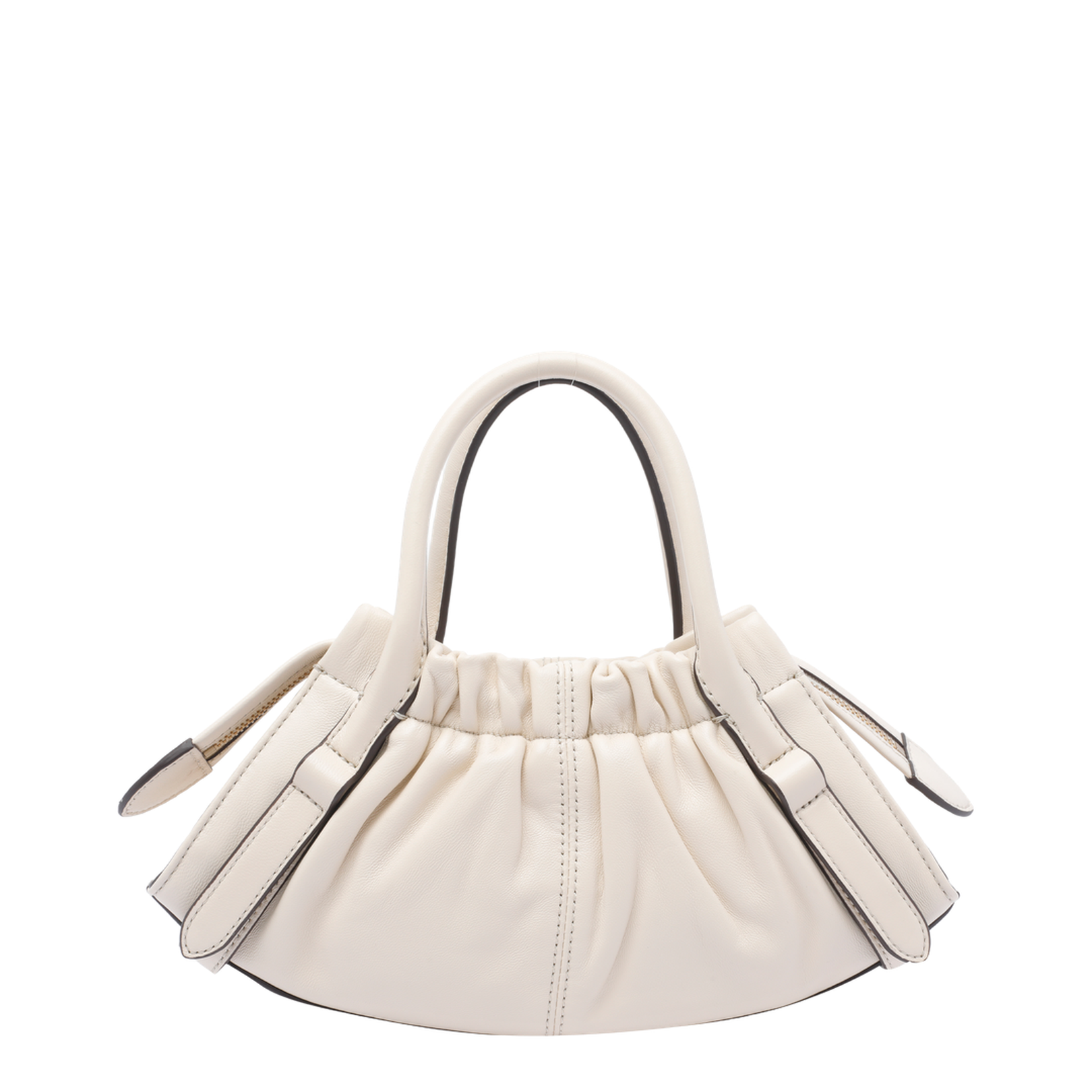 The Cristina Small Satchel Bag White - Image 3