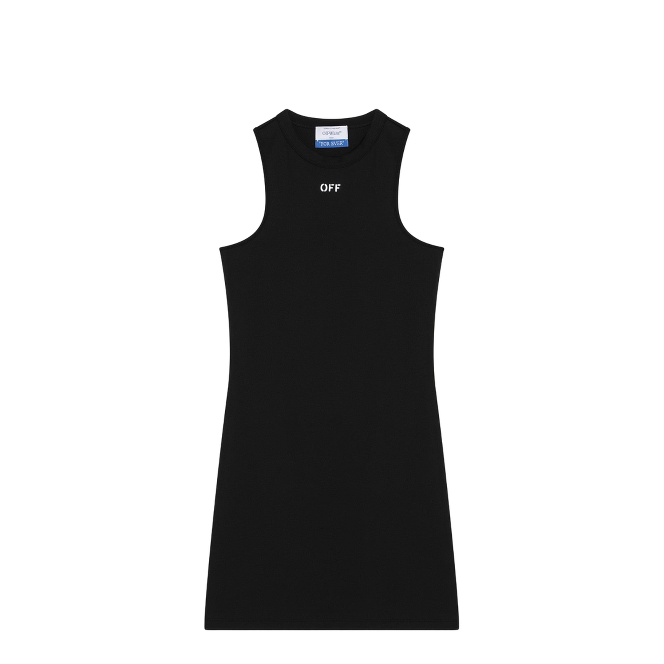 Black Mini Dress with Logo - Image 1