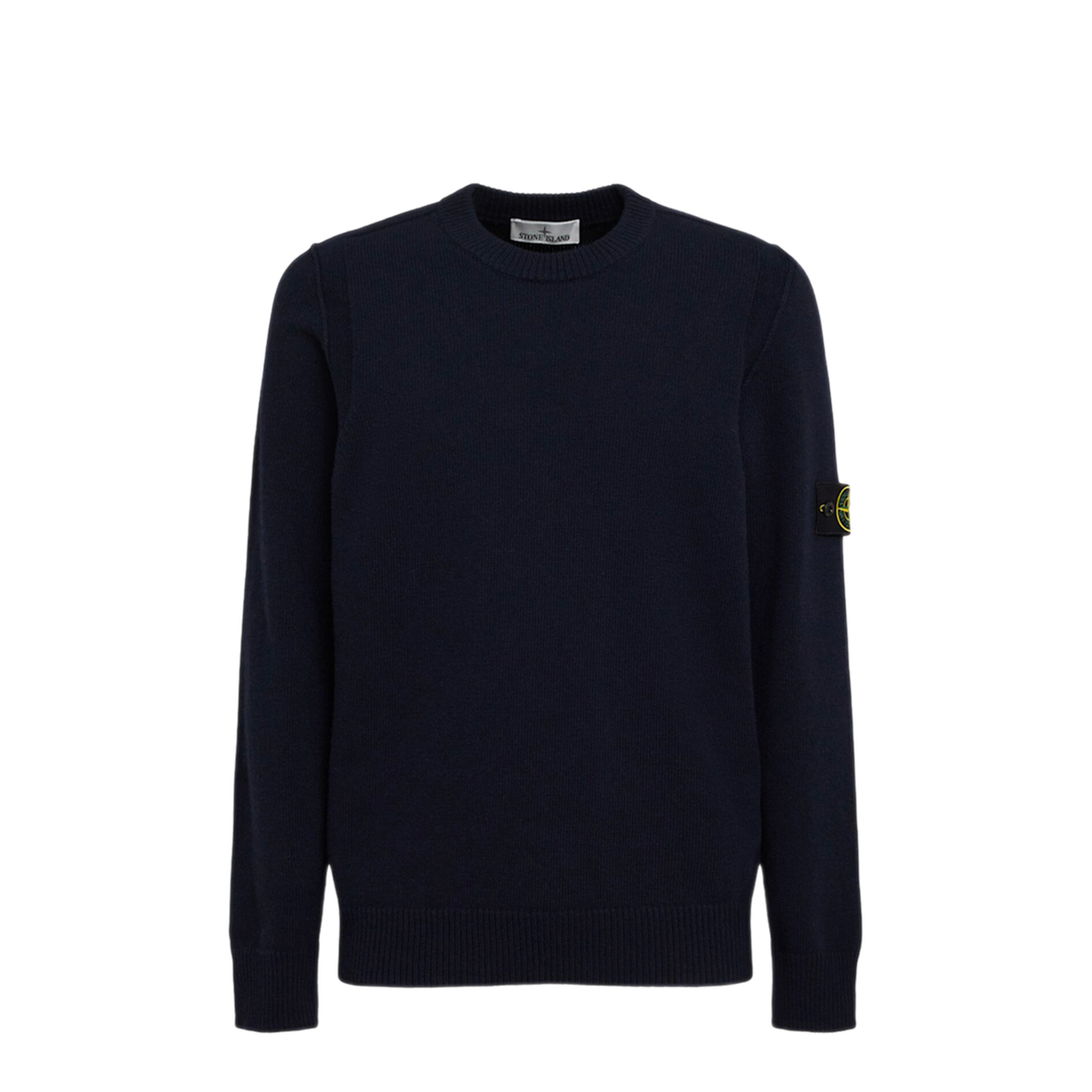 Loose Fit Ribbed Cotton Crewneck Sweater - Image 1
