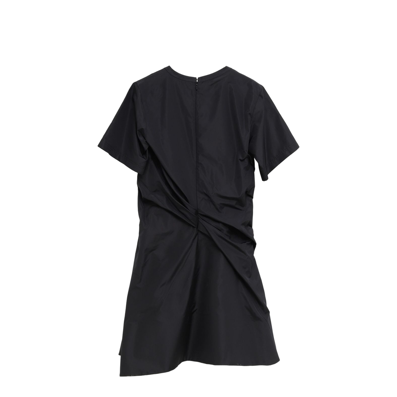 Draped Dress in Silk Black - Image 2