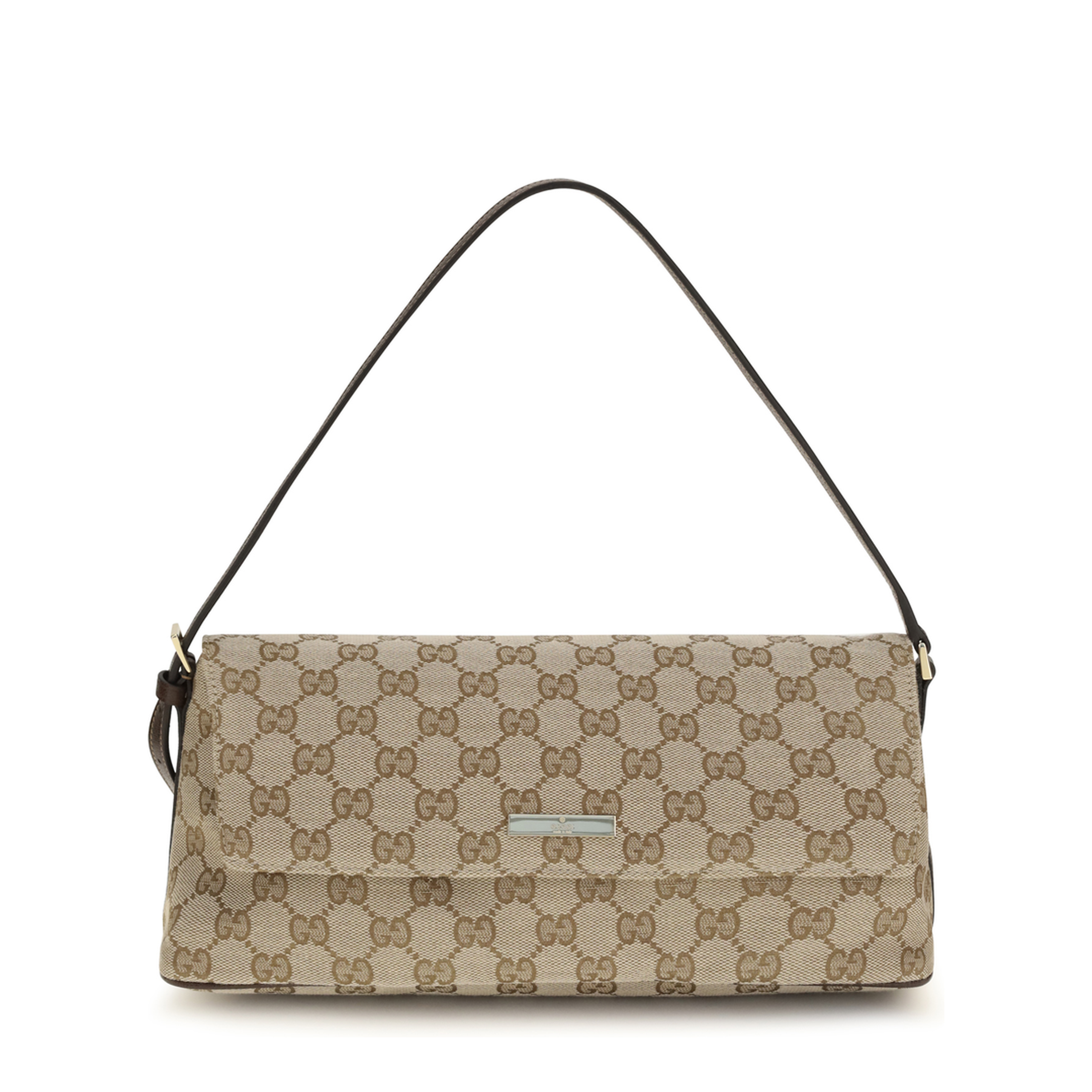 Madison Medium GG Canvas Shoulder Bag - Sand and Dark Brown - Image 1