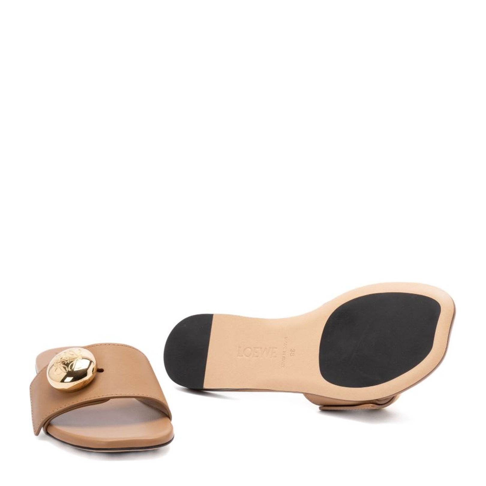 Pebble Slide in Soft Calfskin Brown - Image 4