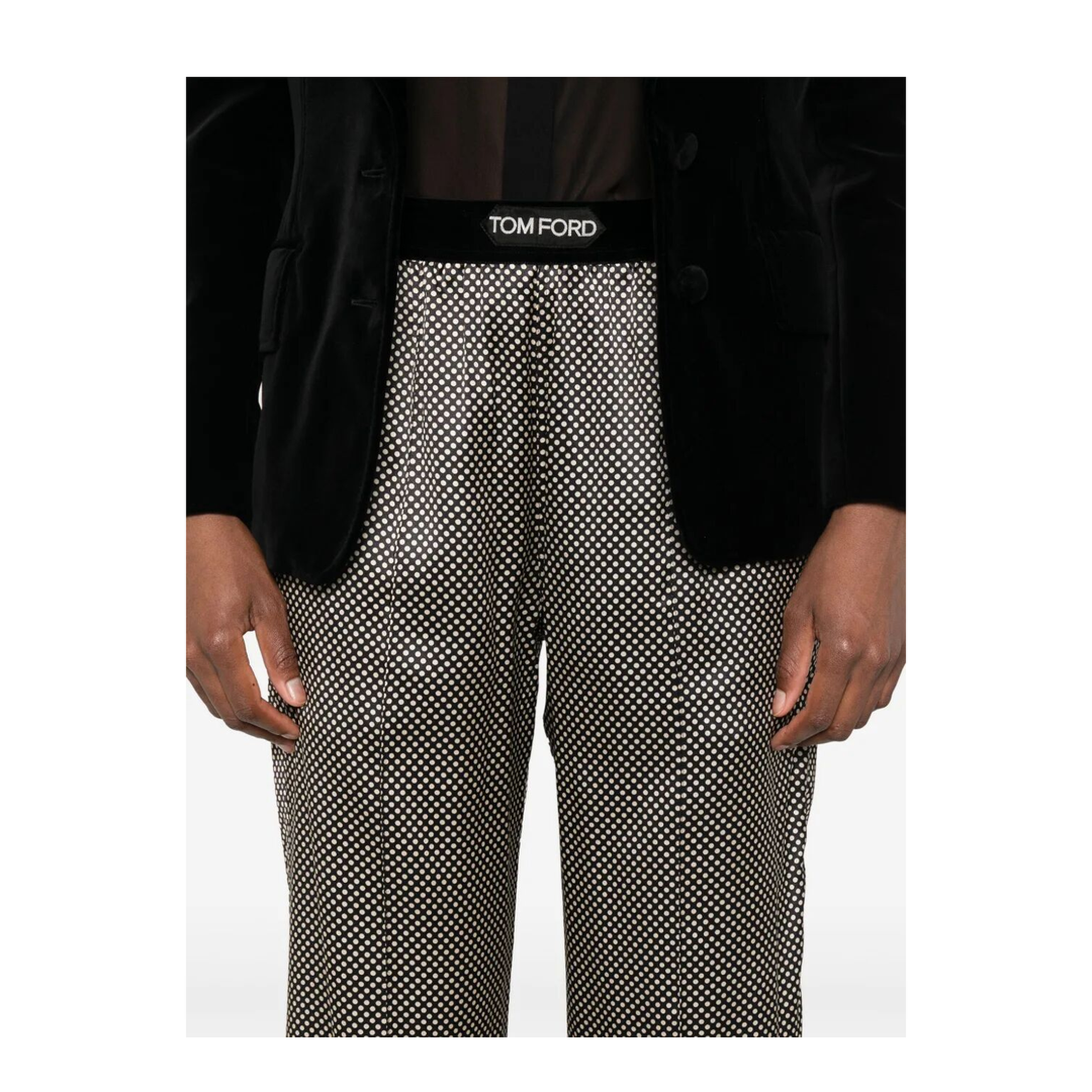 Polka Dot Signature Silk PJ Pants - Image 3