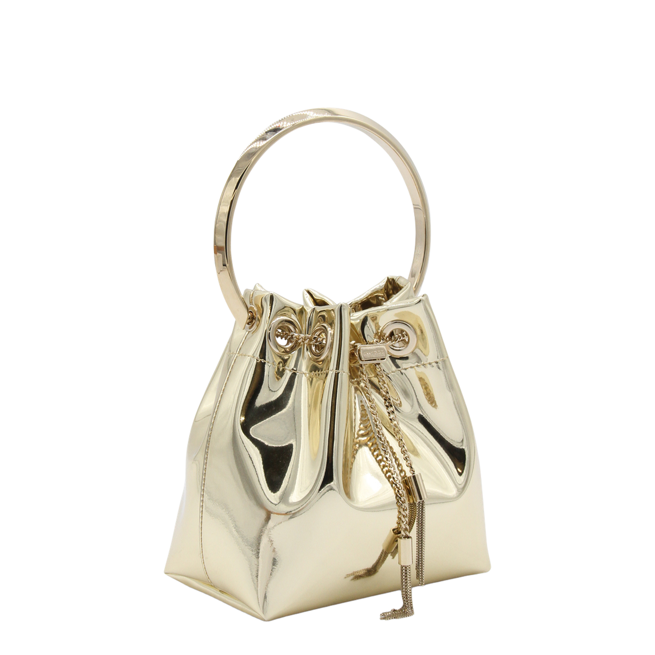 Bon Bon Mini Gold Mirror Fabric Mini Bag - Gold - Image 2