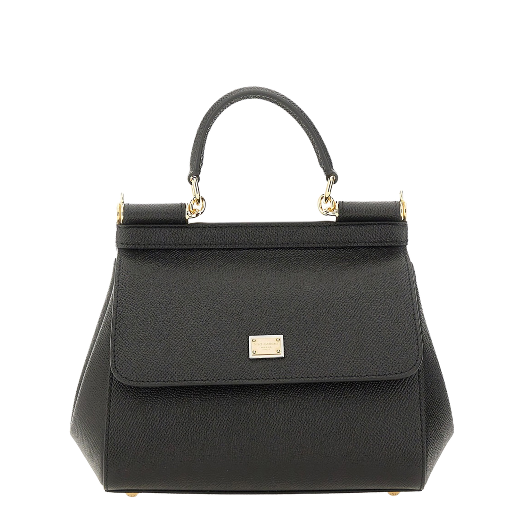 Medium Sicily Handbag in Black - Image 2