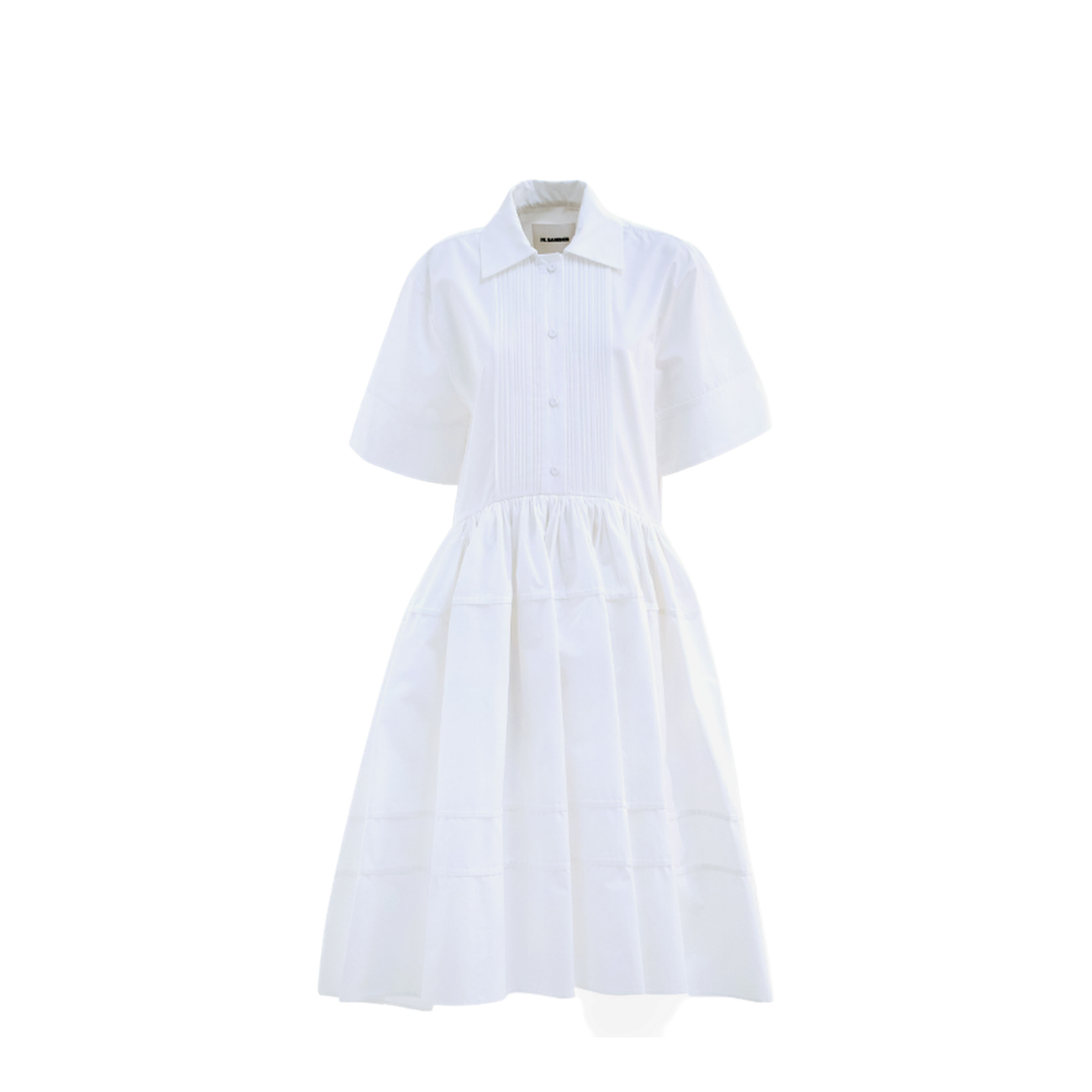 Cotton Poplin Dress White - Image 4