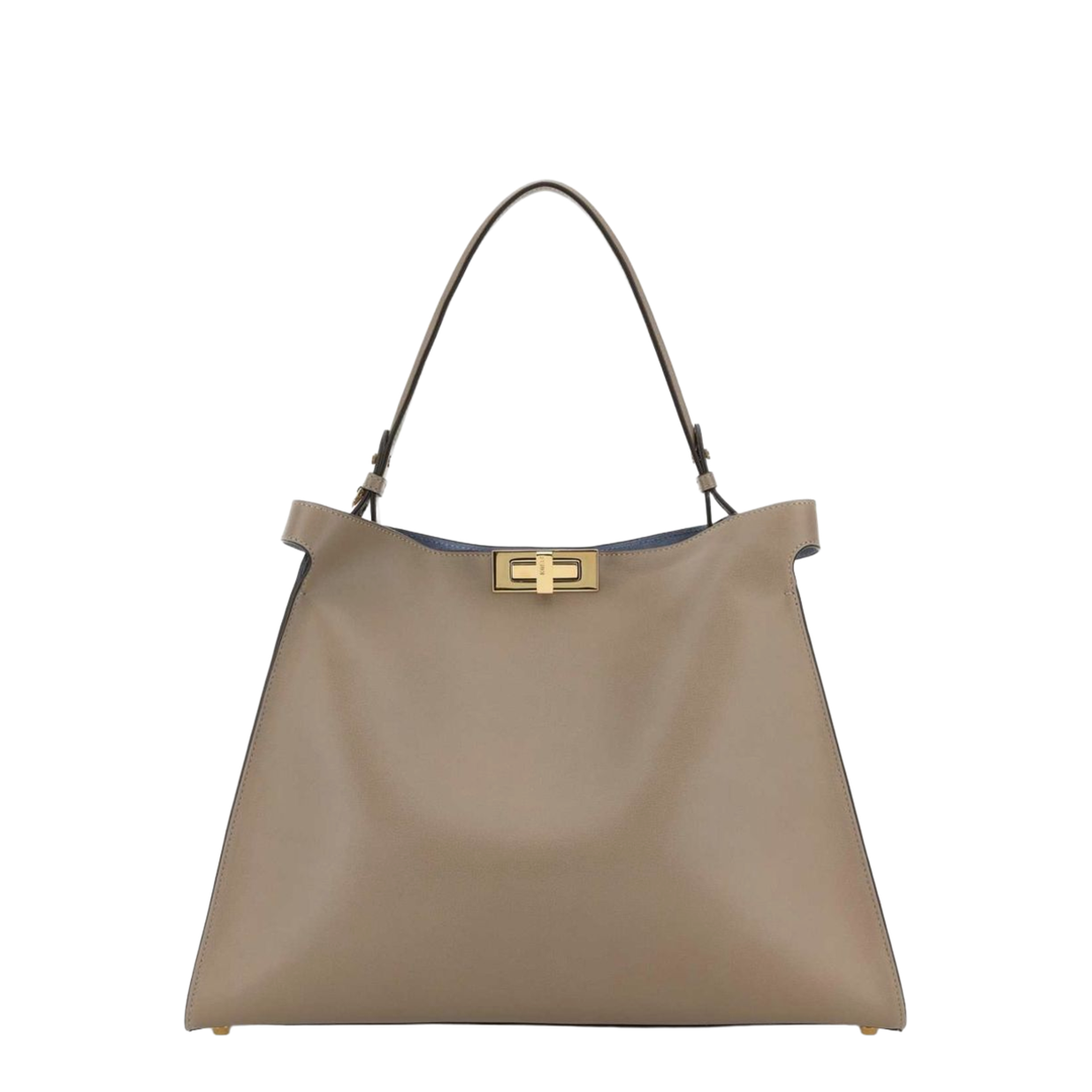 Way Large Leather Shoulder Bag - Grey - Image 1