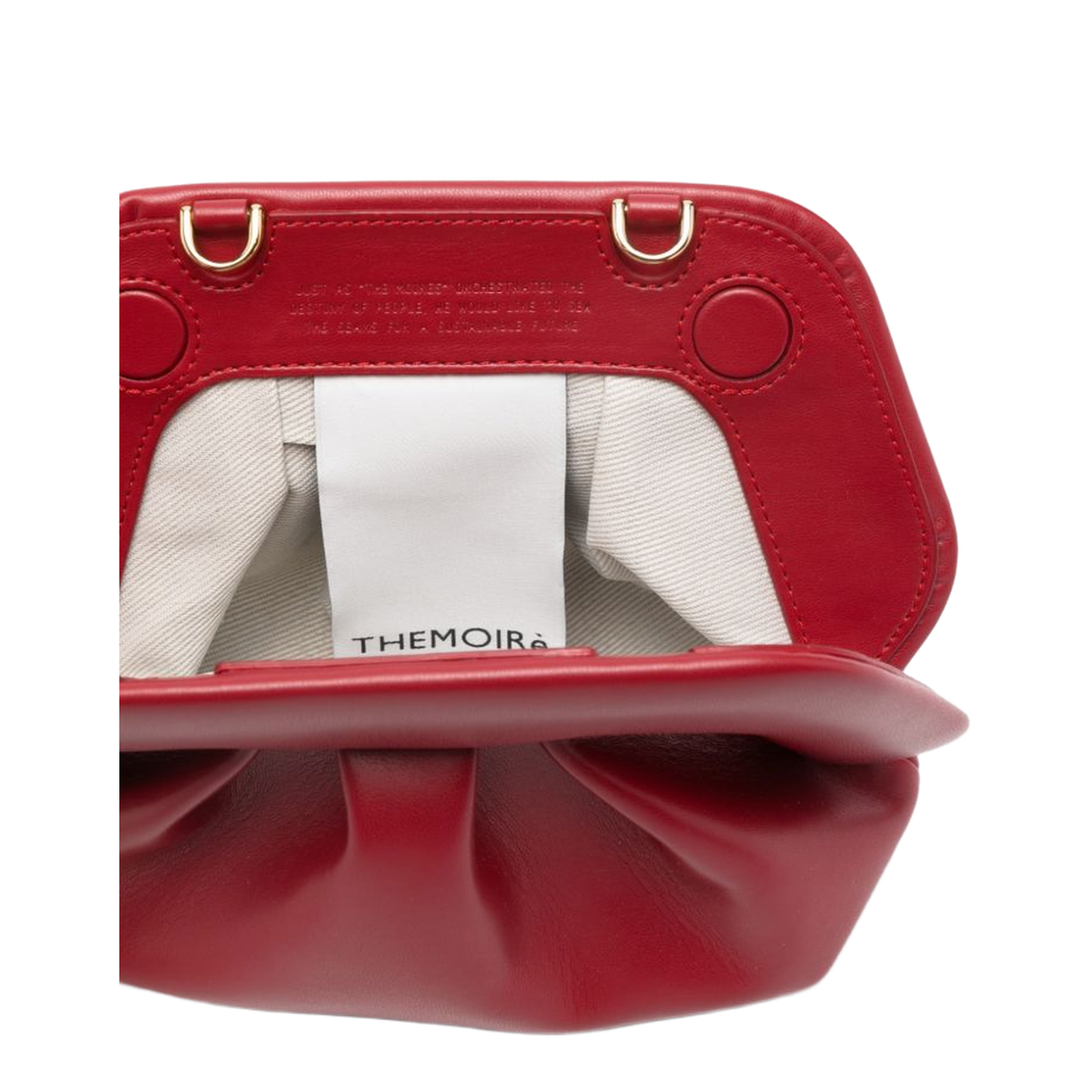 Bios Small Vegan Leather Clutch - Red - Image 4