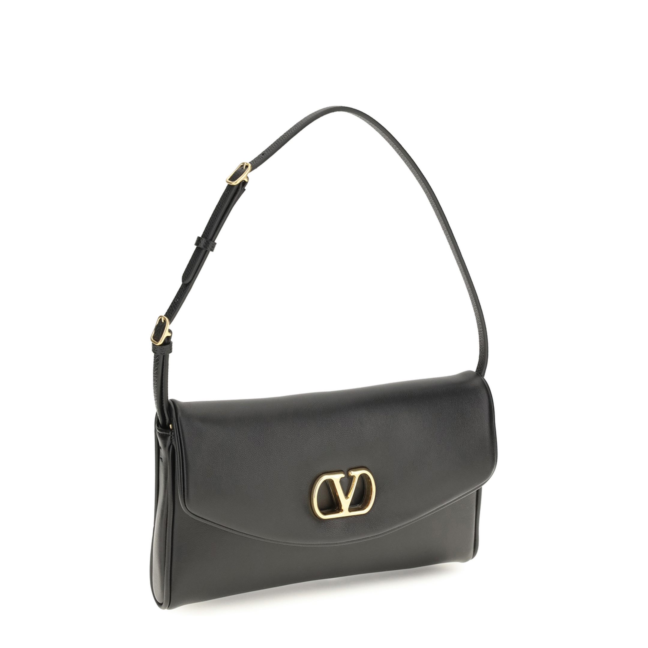 DeVain Small Calfskin Shoulder Bag - Black - Image 2