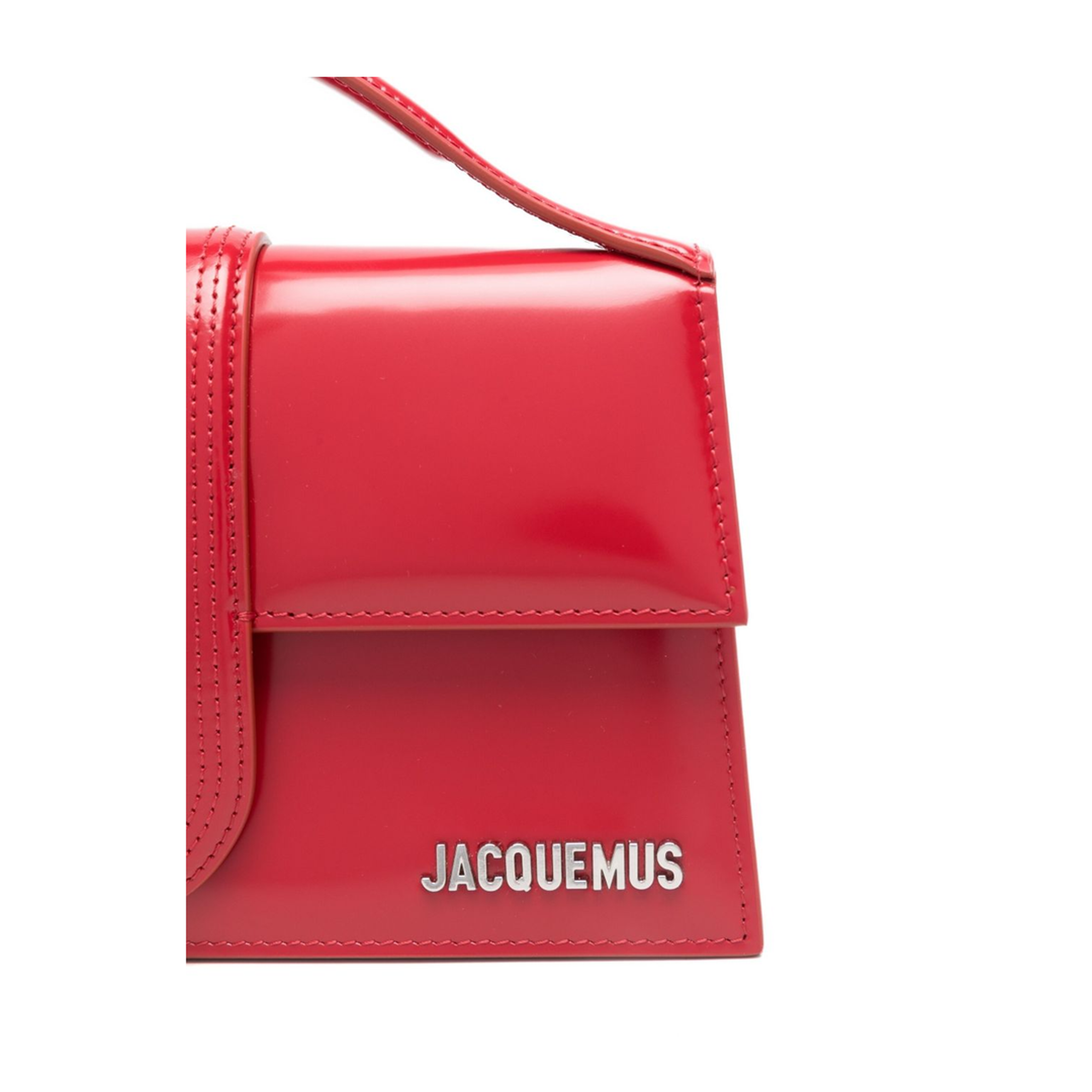 The Large Bambino Leather Top-Handle Bag - Rosso - Image 2