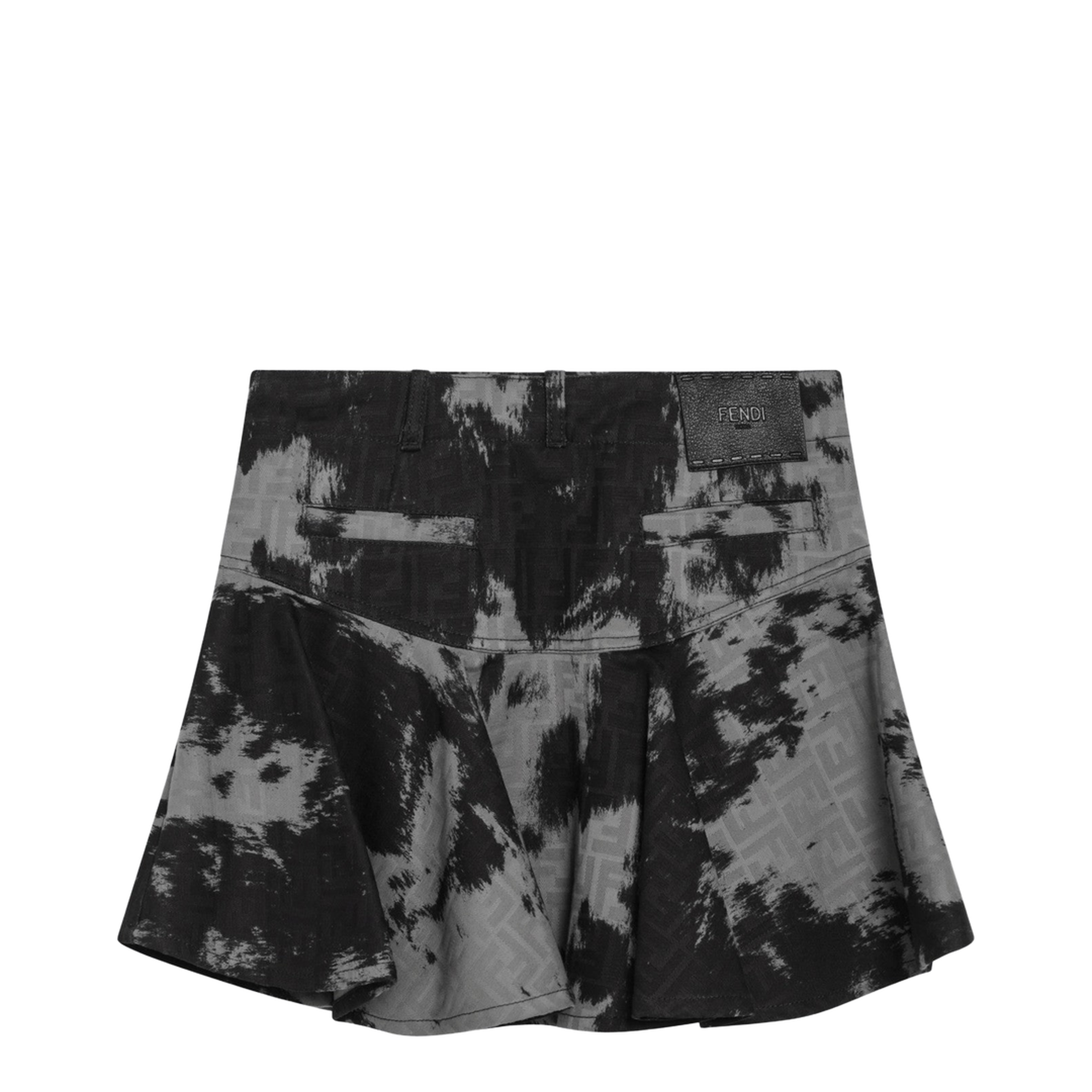 Black FF Animalier Denim Skirt - Image 2