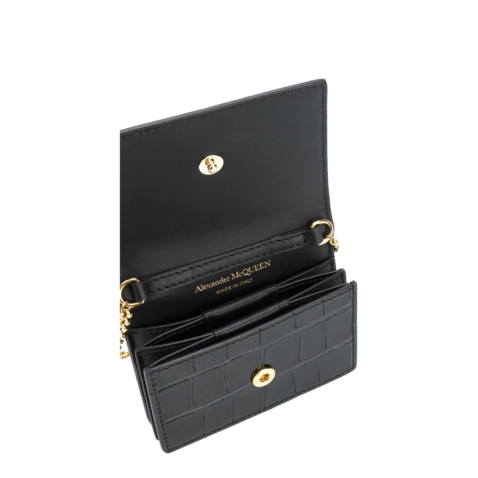 Crocodile Print Leather Wallet - Image 4