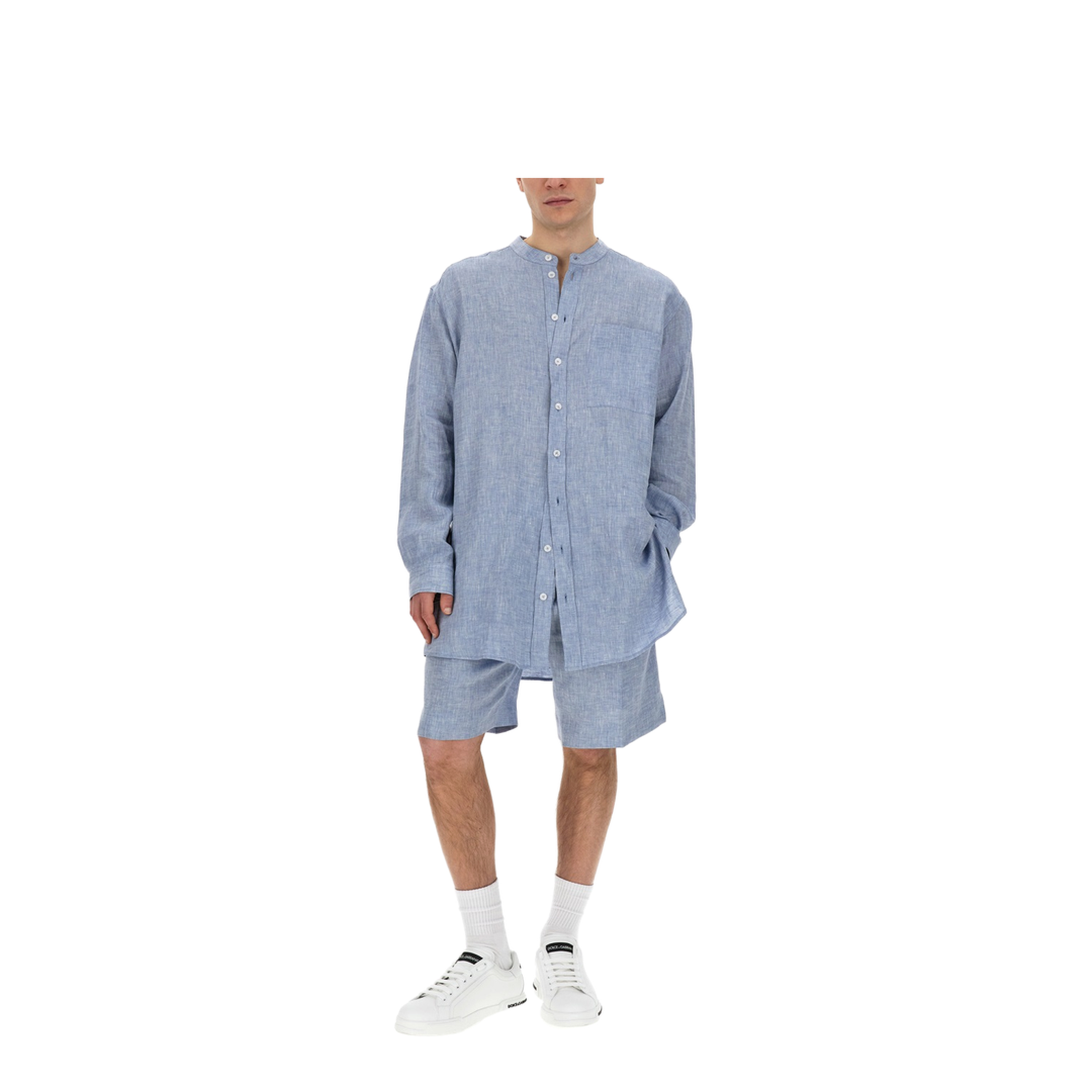 Shirt with Mandarin Collar - Image 2