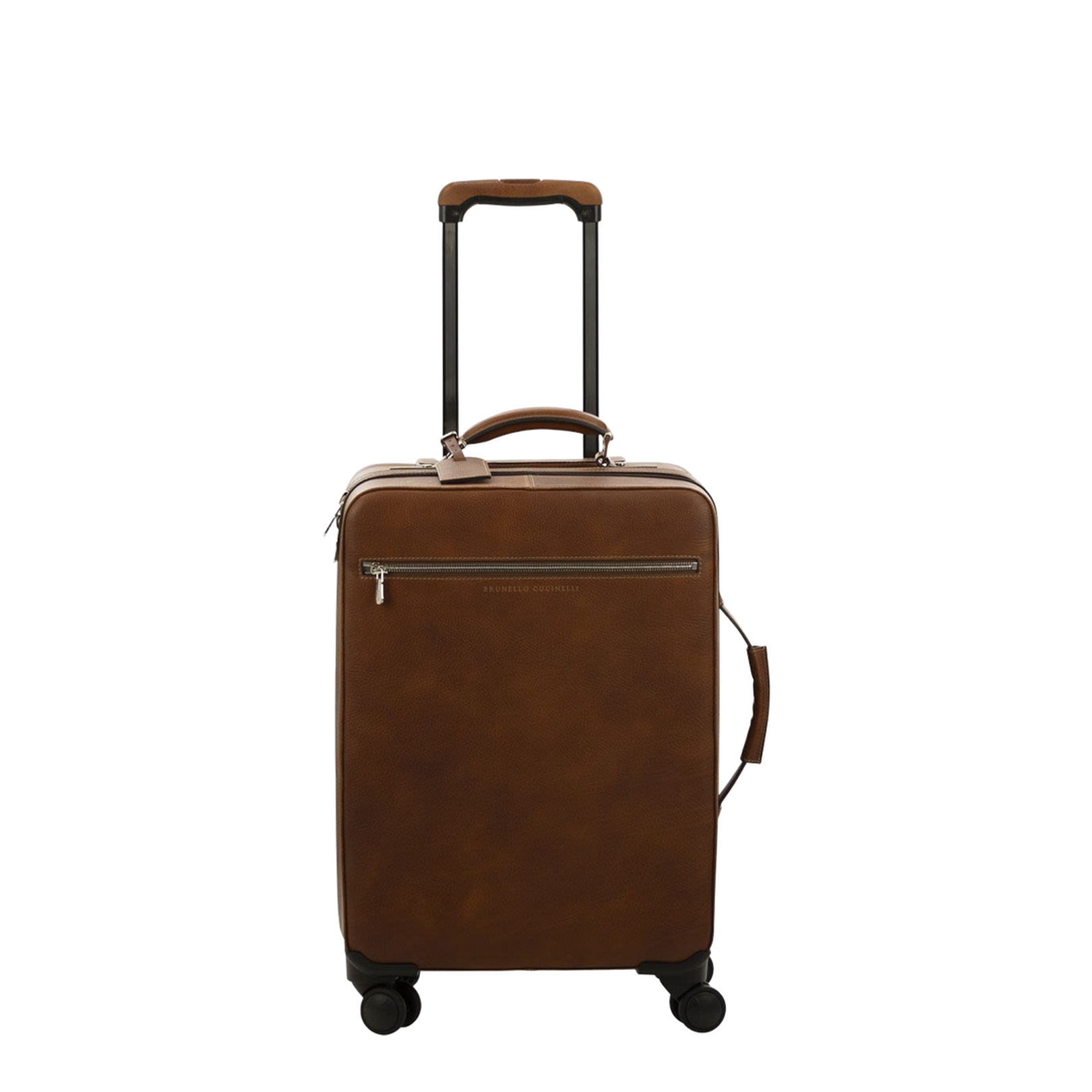 Grained Calfskin Trolley Suitcase - Cognac/Brown - Image 1