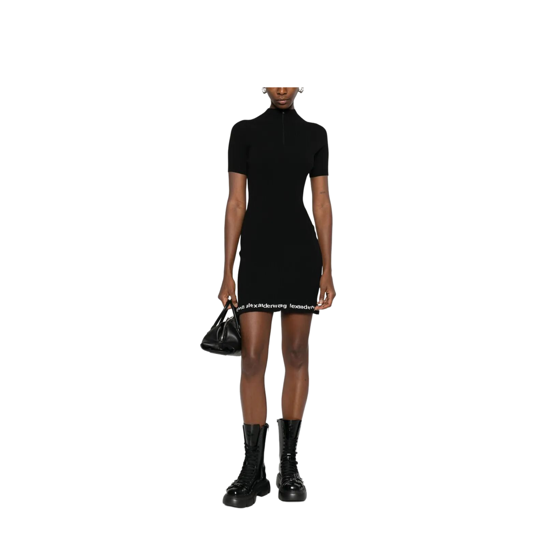 Ribbed Short-Sleeve Fitted Dress - Image 5