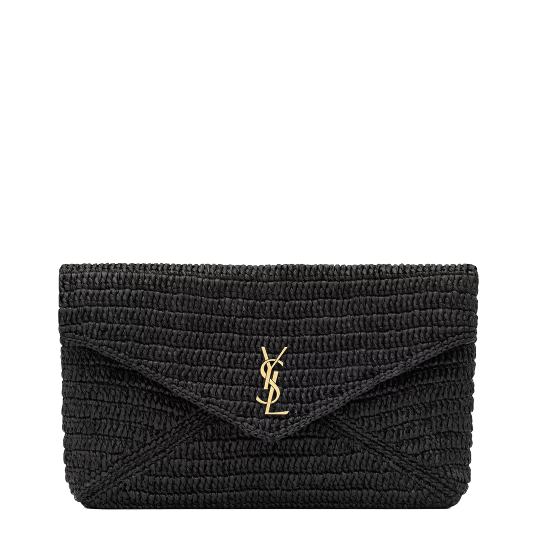 Large Envelope Pouch in Raffia - Image 1