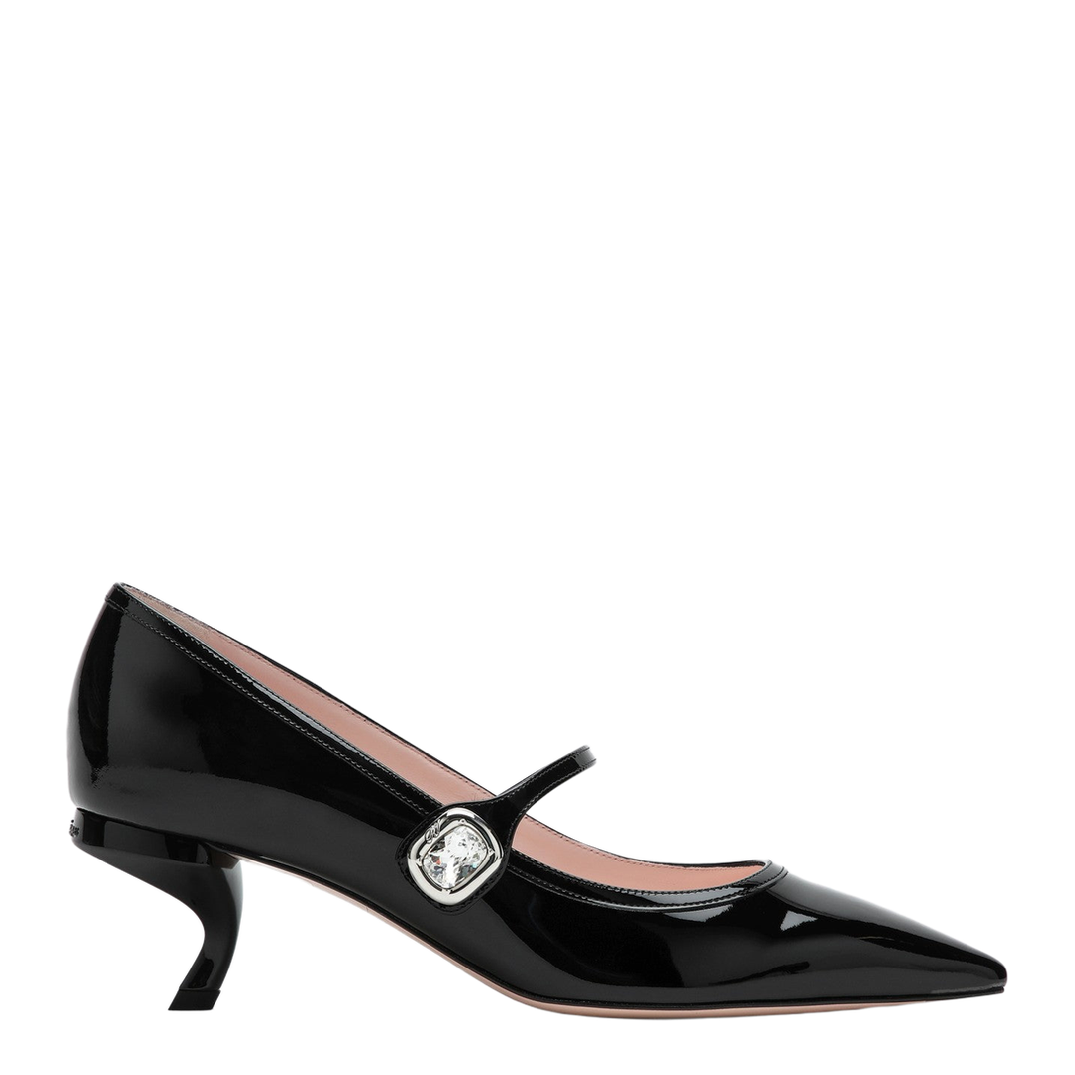 Black Patent Leather Mary Jane Decolletés - Image 1