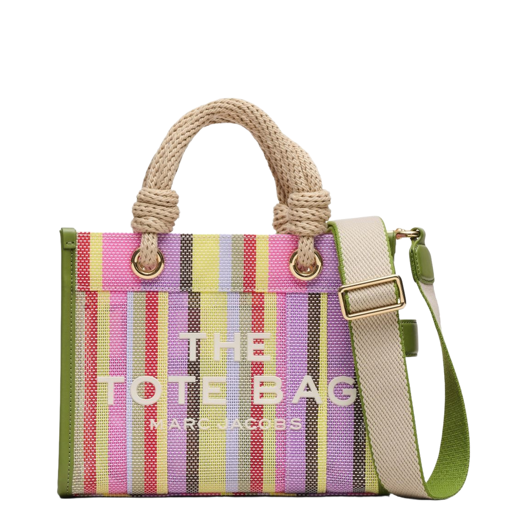 The Stripe Mesh Small Mesh Tote - Purple Multi - Image 1