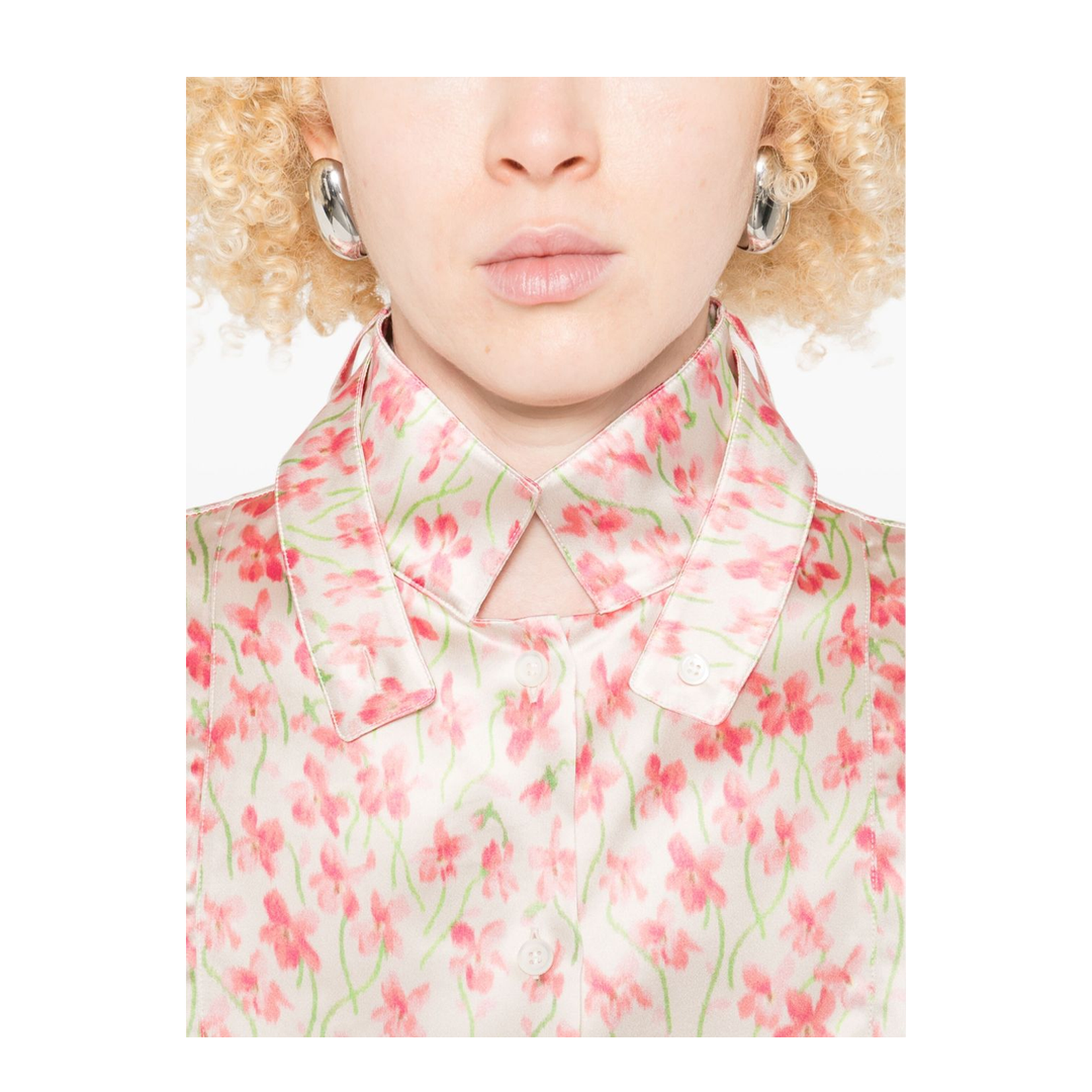 Shirt in Viscose White - Image 5