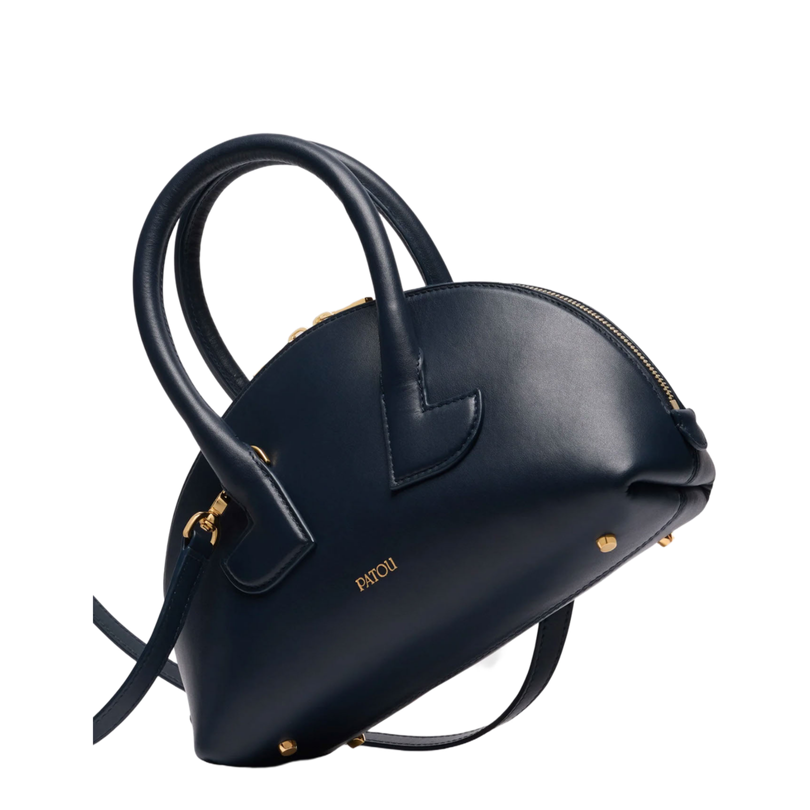 Le Patou PM Calf Leather Bowling Bag - Navy Black - Image 2
